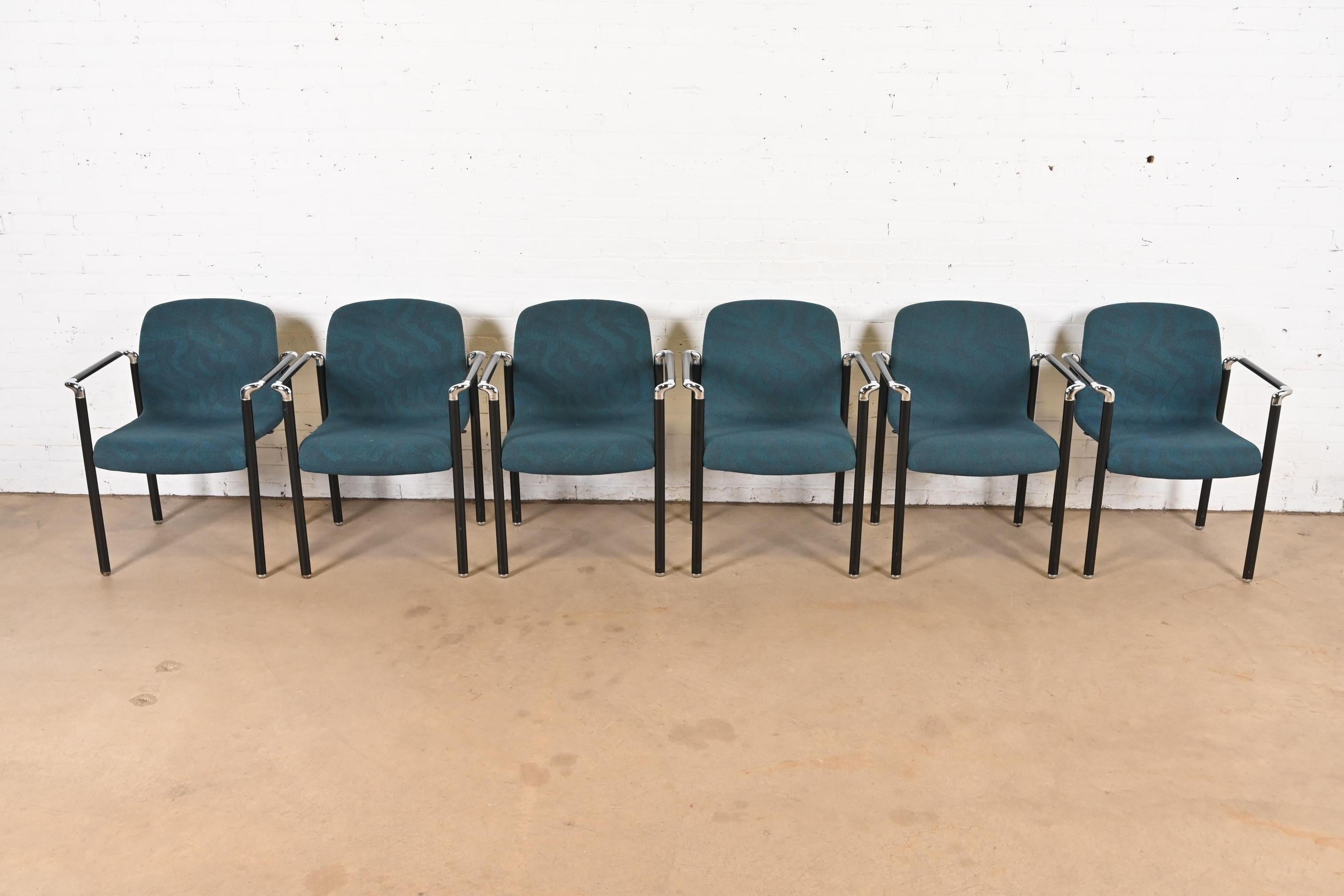 Mid-Century Modern Fauteuils empilables modernes d'Herman Miller, lot de six en vente