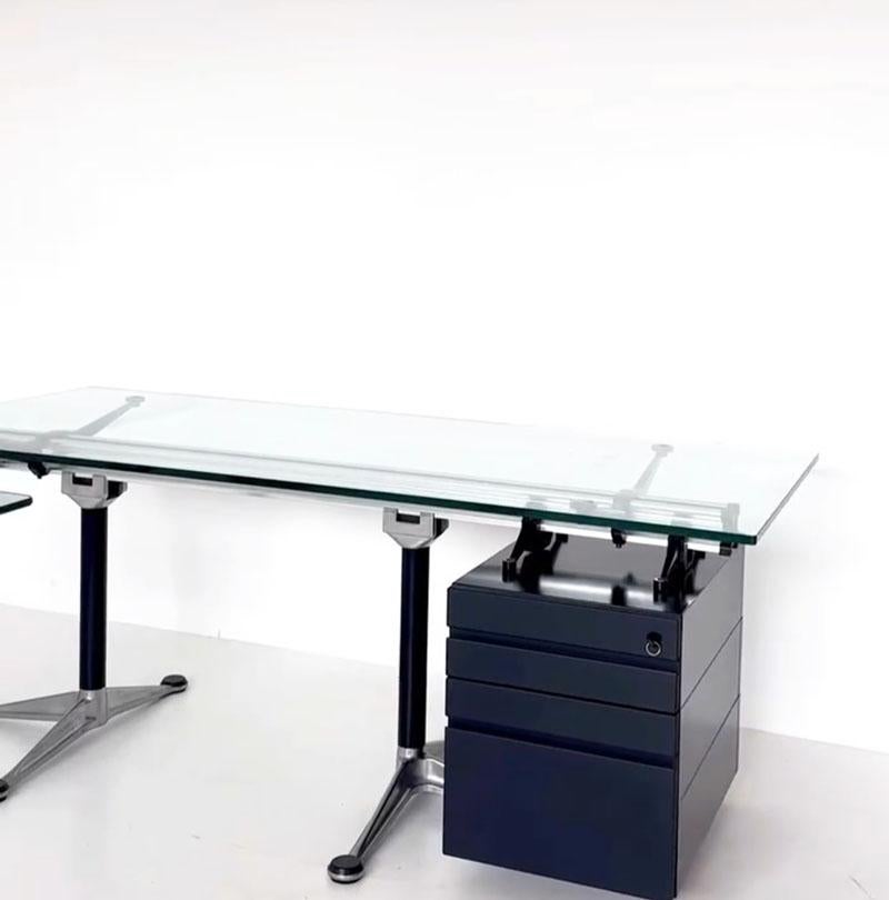 Aluminum Herman Miller modular desk design Bruce Burdick 1980s