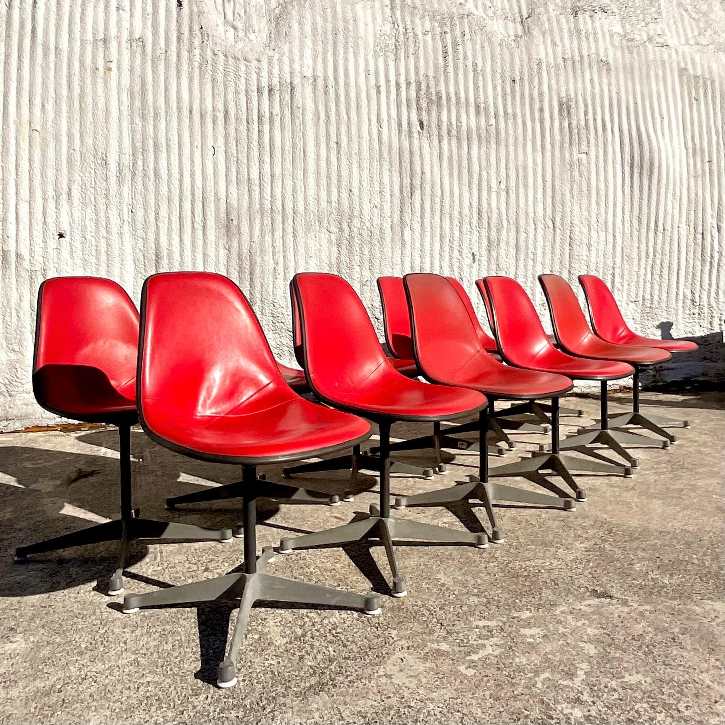 Herman Miller Molded Fiberglass Shell Chair - Set of 12 For Sale 1