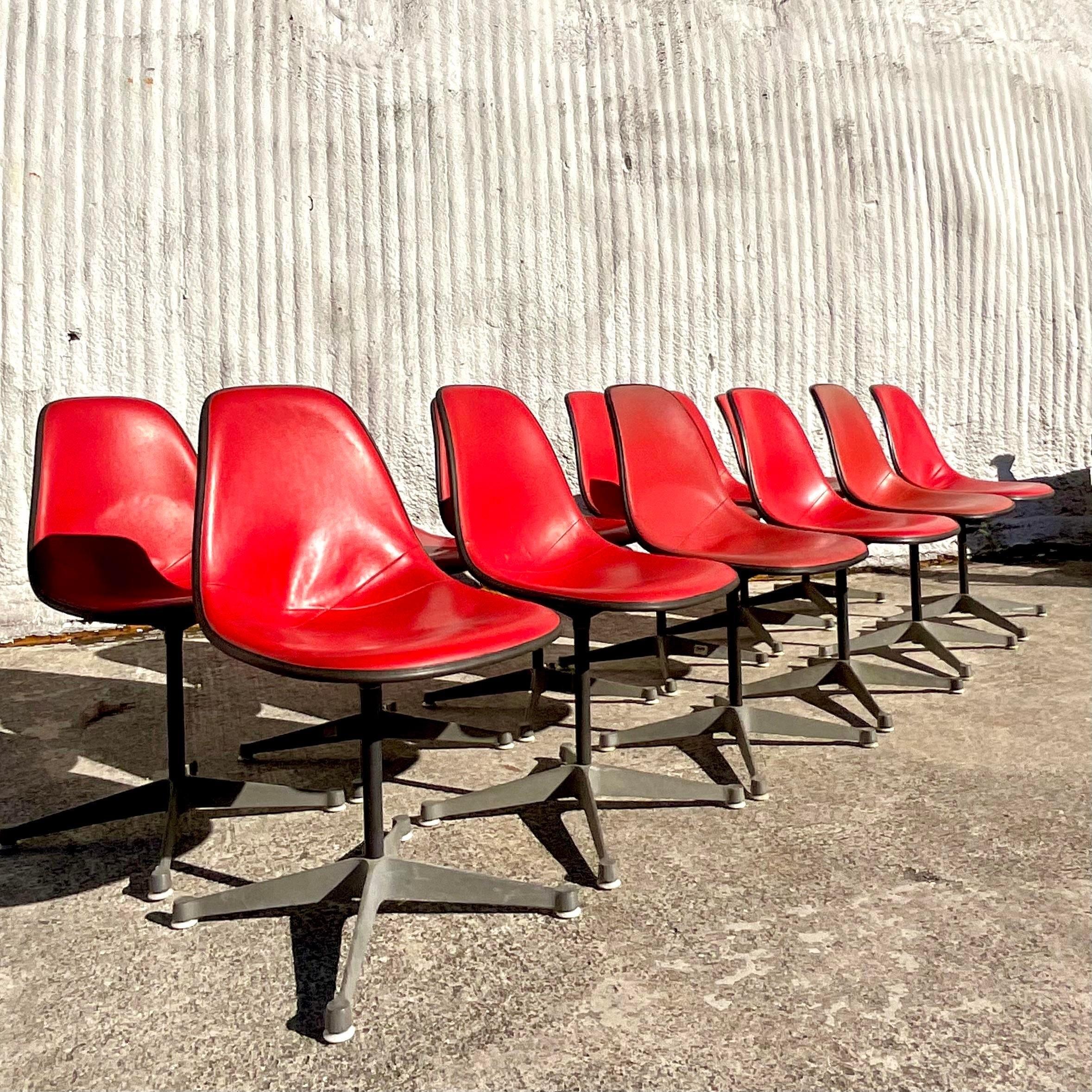 Herman Miller Molded Fiberglass Shell Chair - Set of 12 For Sale 2