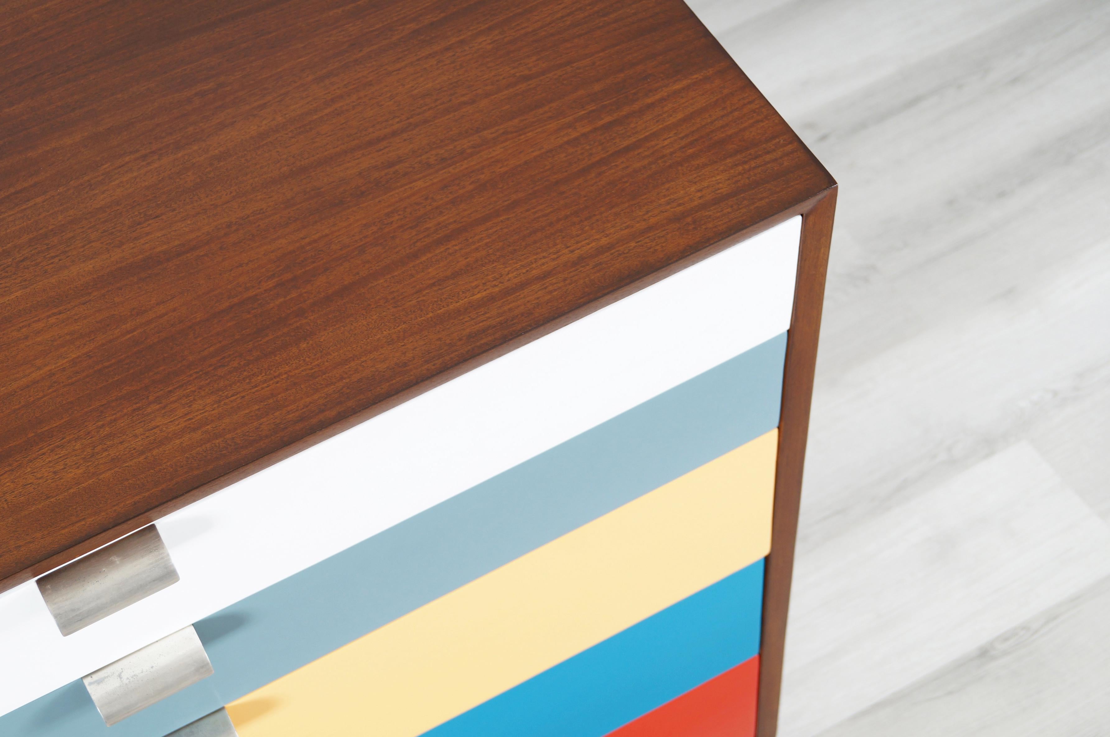 Herman Miller Multi-Color Lacquered and Walnut Chest of Drawers by George Nelson 4