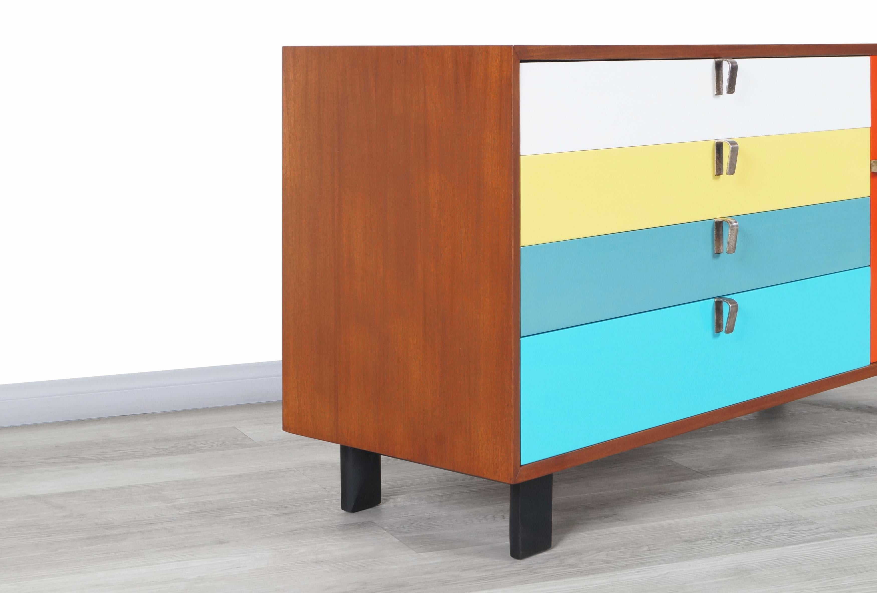 Herman Miller Multi-Color Lacquered & Walnut Credenza by George Nelson 4