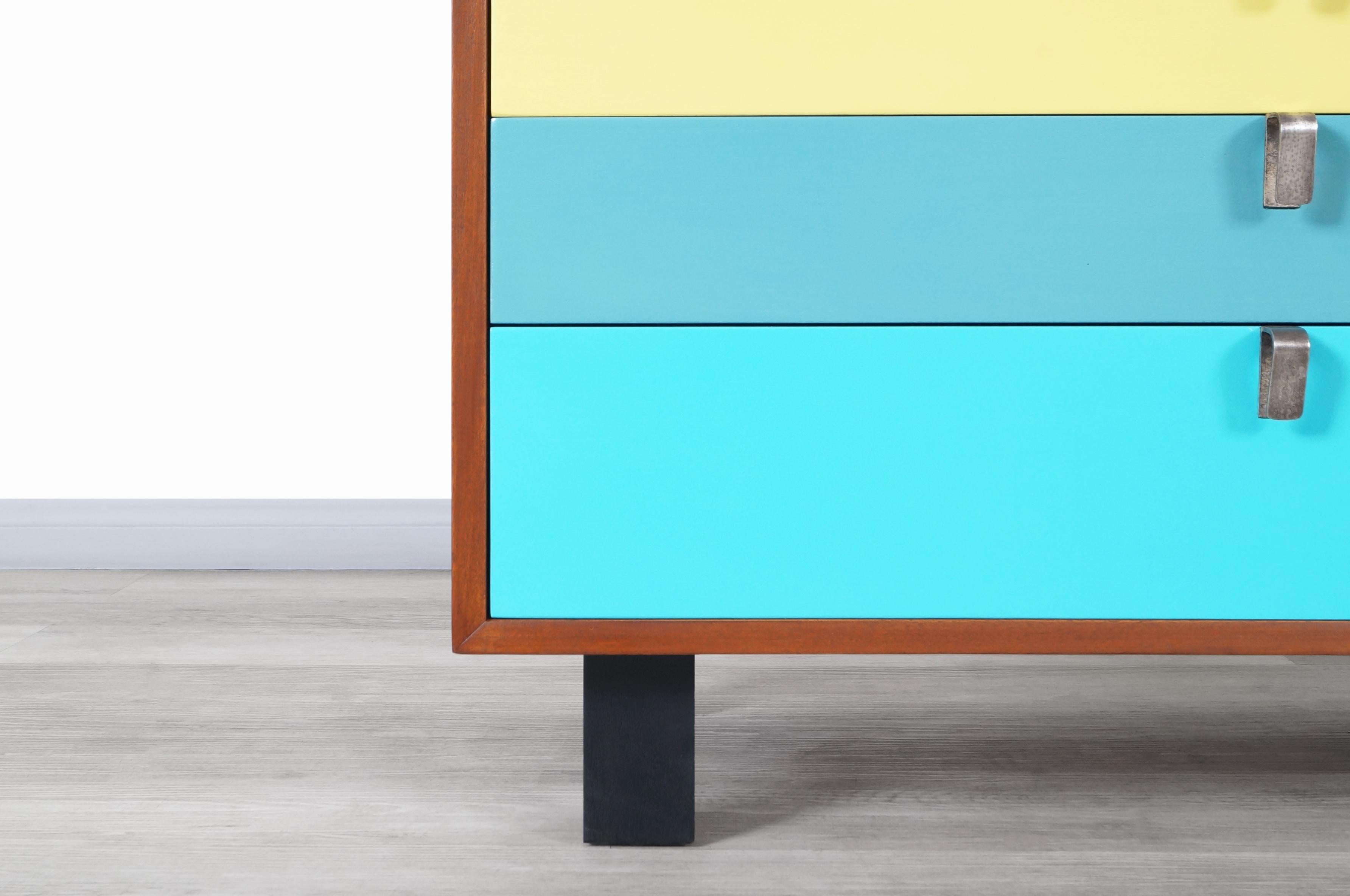 American Herman Miller Multi-Color Lacquered & Walnut Credenza by George Nelson