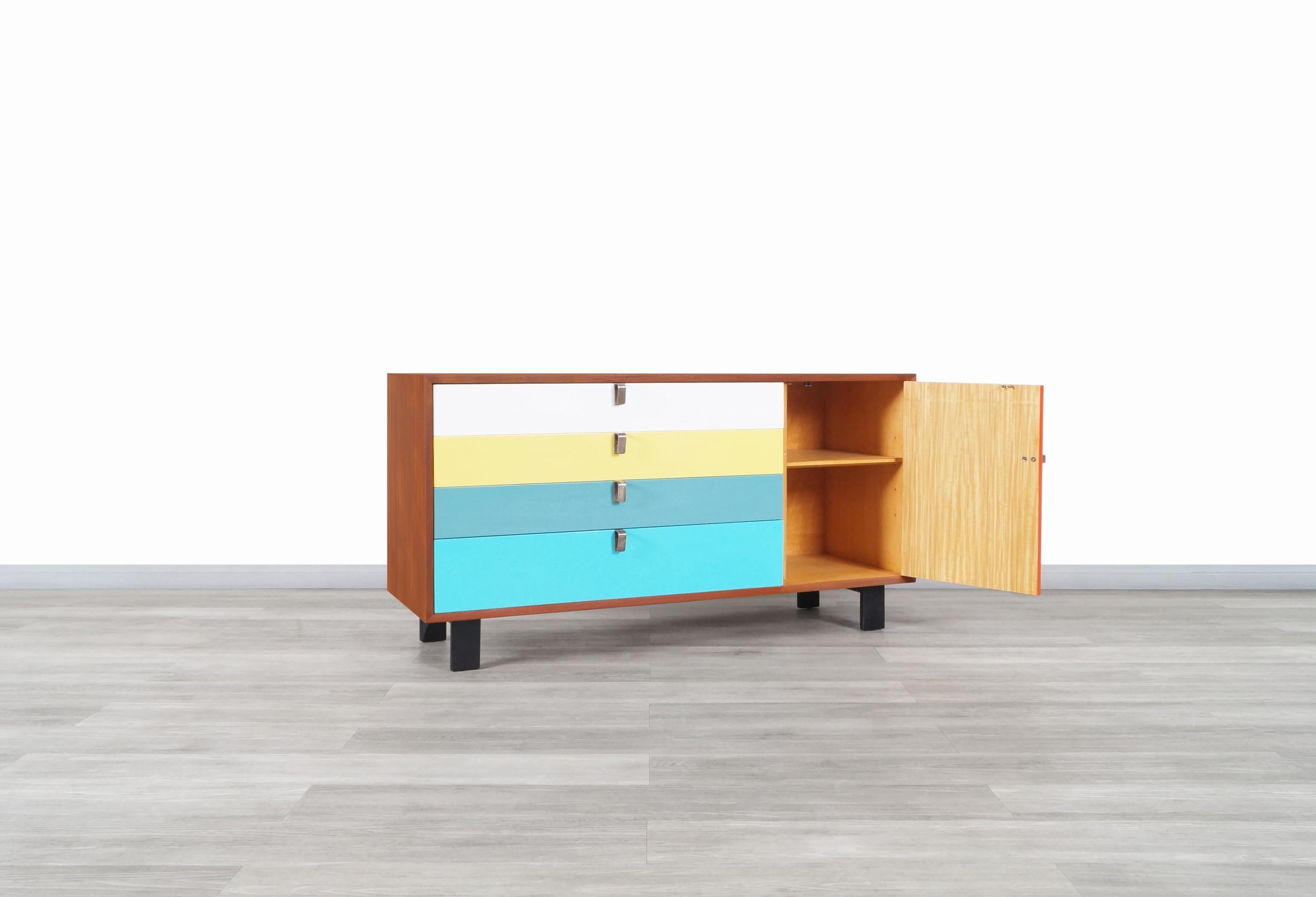 Herman Miller Multi-Color Lacquered & Walnut Credenza by George Nelson 3