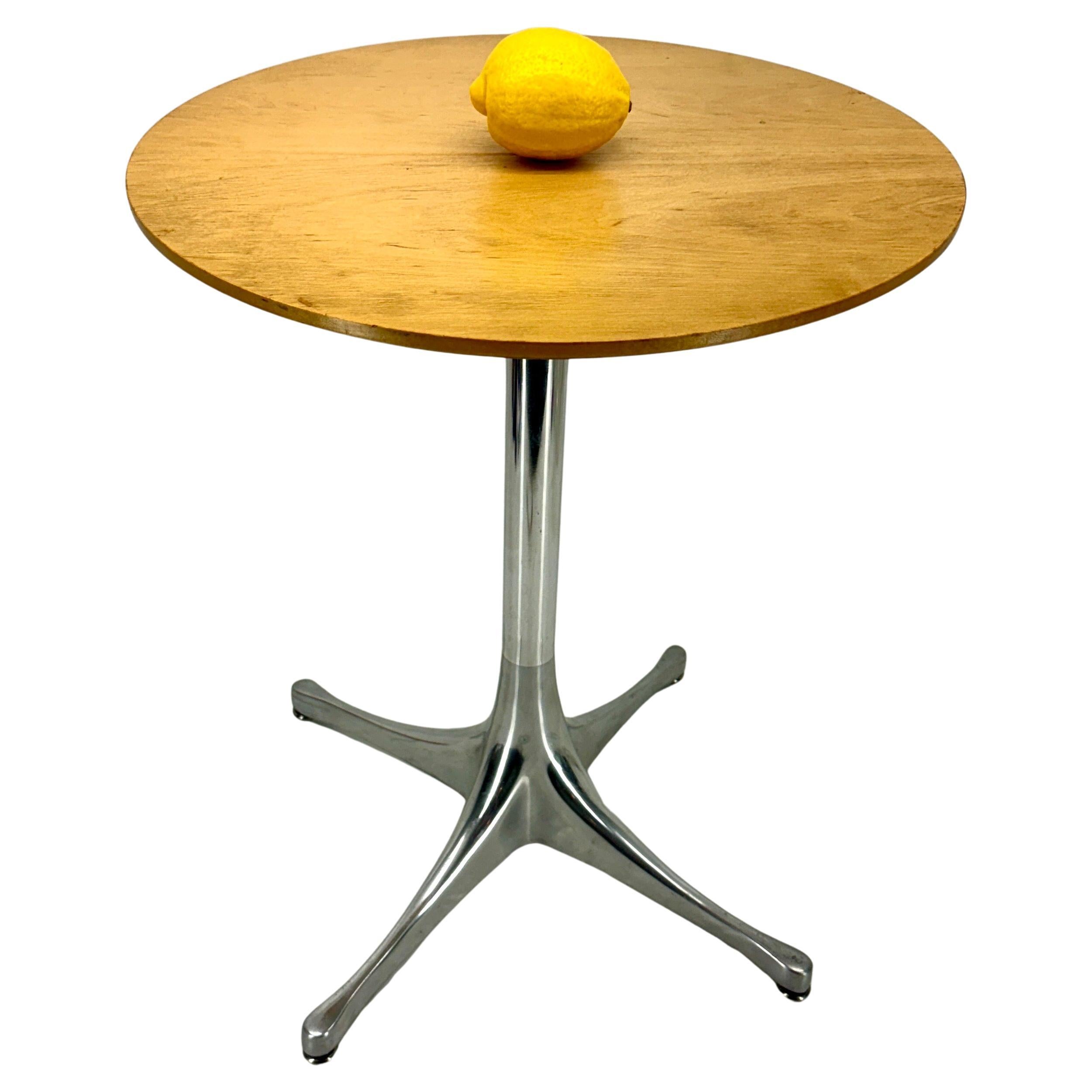 Mid-Century Modern Herman Miller Nelson Pedestal Light Ash Side Table For Sale