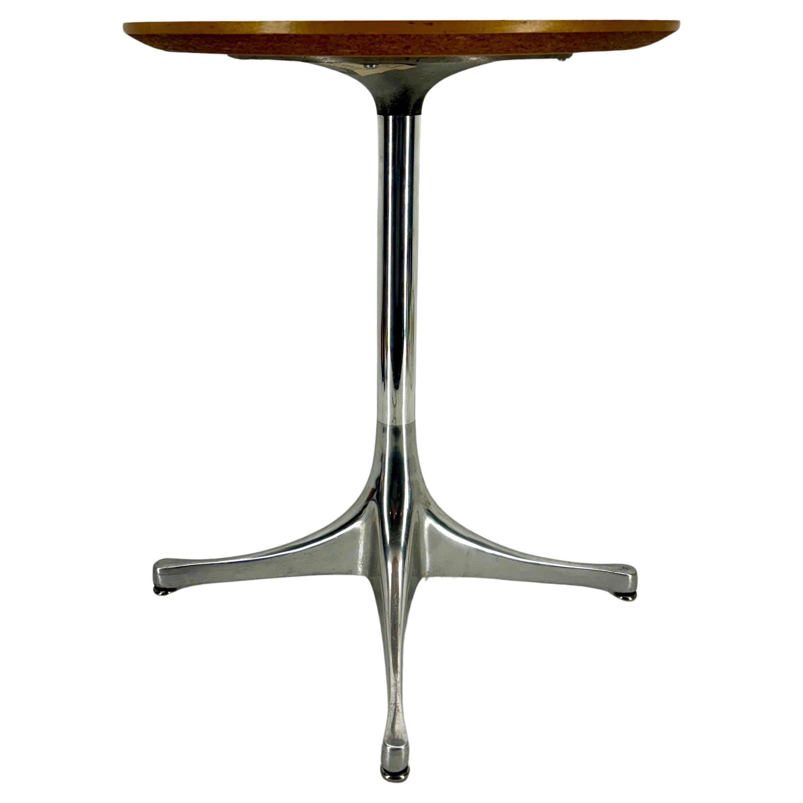 American Herman Miller Nelson Pedestal Light Ash Side Table For Sale