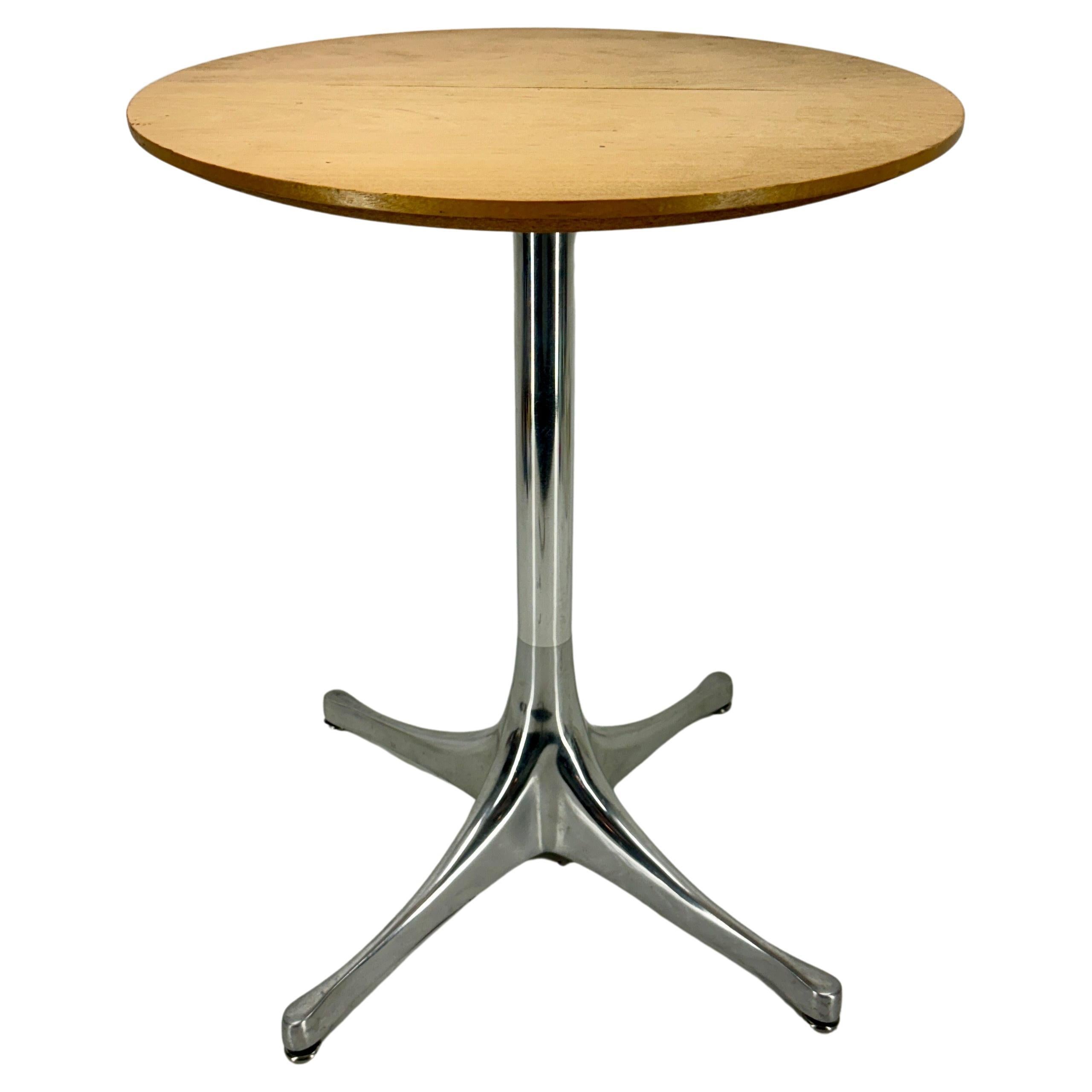 20th Century Herman Miller Nelson Pedestal Light Ash Side Table For Sale