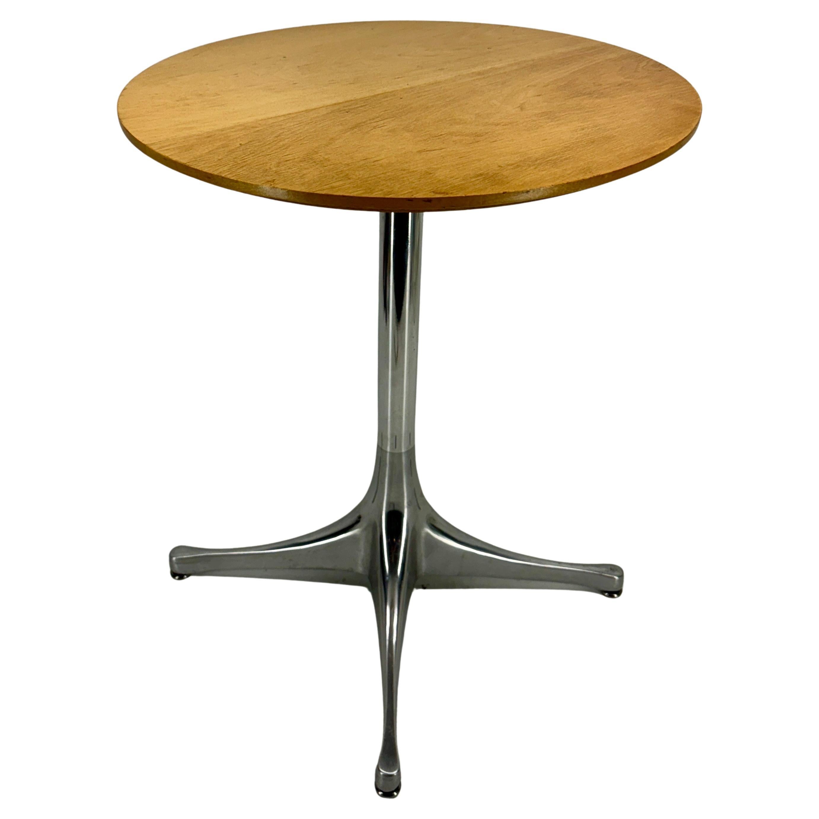 Herman Miller Nelson Pedestal Light Ash Side Table For Sale