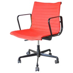 Vintage Herman Miller Office Chair in Red Fabric