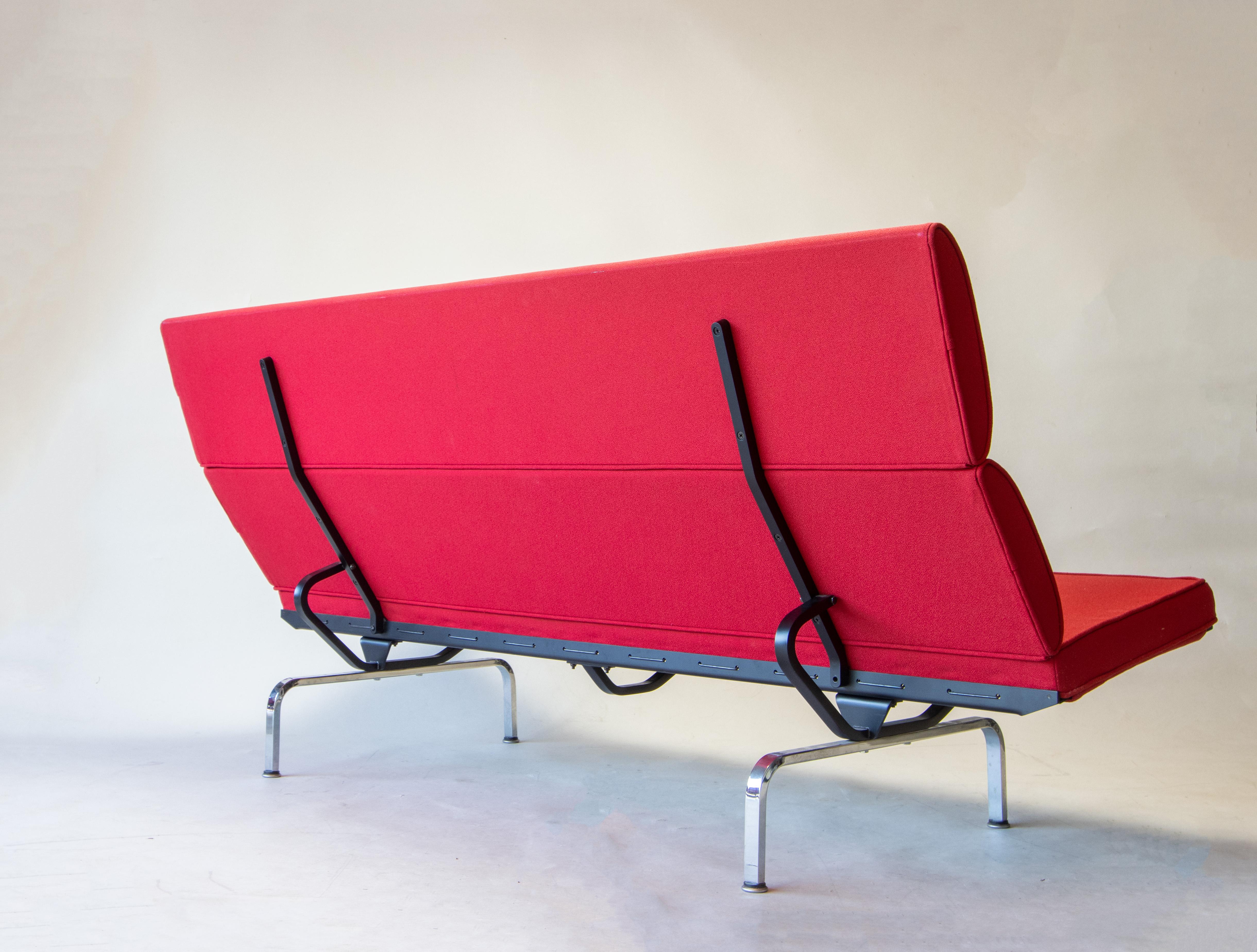 Contemporary Herman Miller Red Eames Compact Sofa, circa 2008