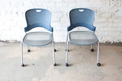 Herman Miller Rolling Office Chairs, Pair
