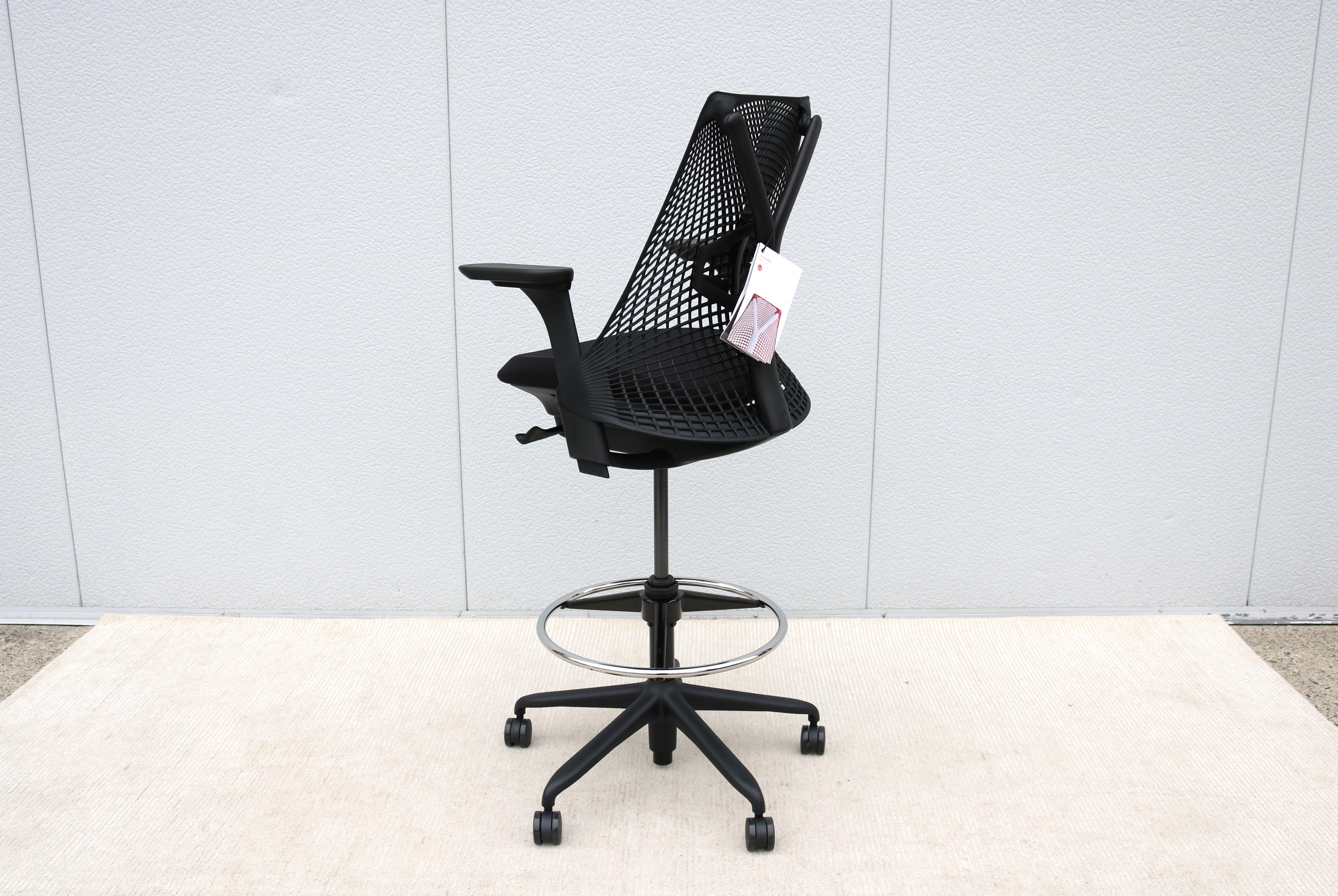 Herman Miller Sayl Ergonomic Black Stool Chair Fully Adjustable Brand New 2
