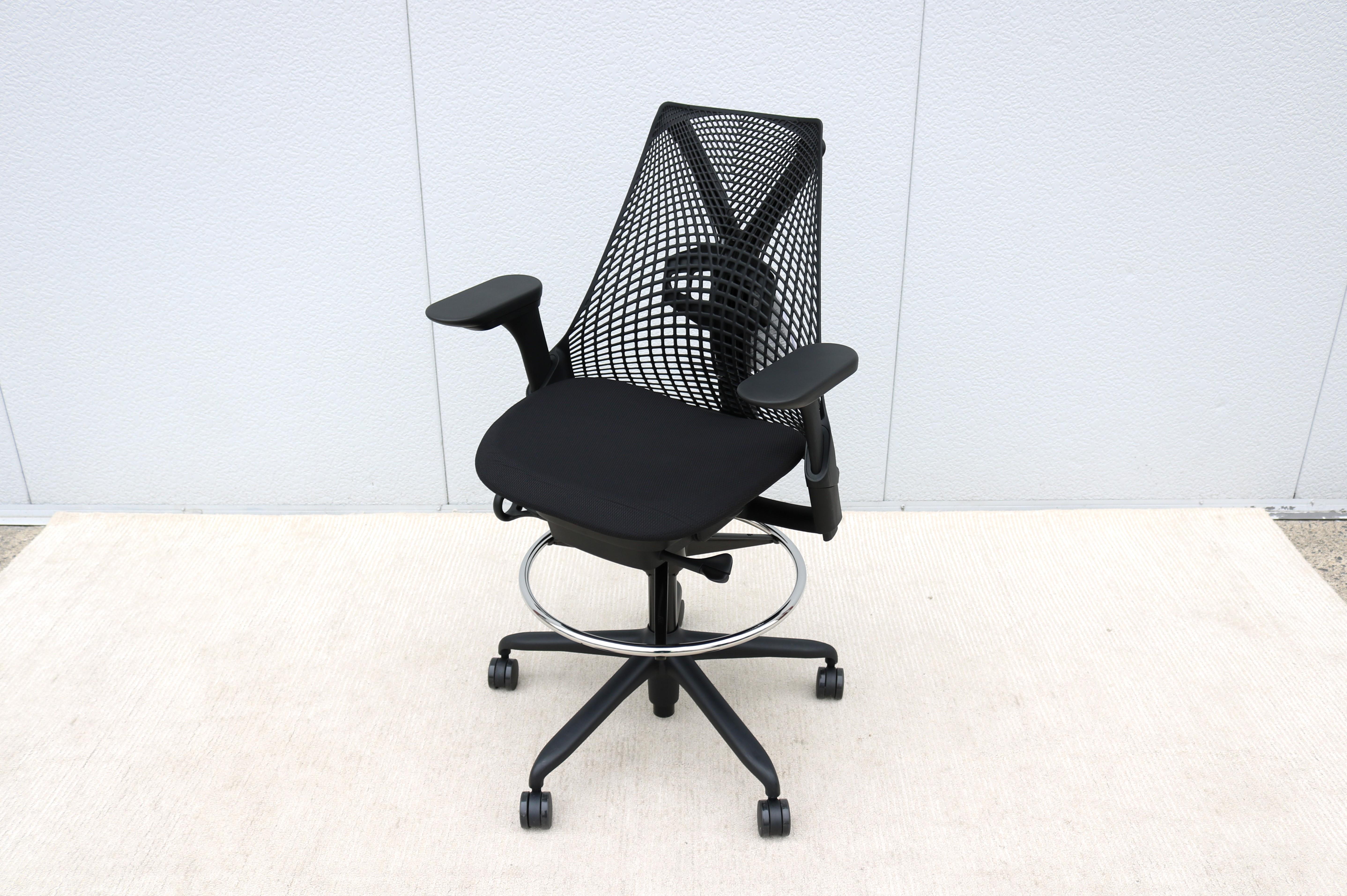 American Herman Miller Sayl Ergonomic Black Stool Chair Fully Adjustable Brand New