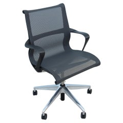 Herman Miller Setu Ergonomic Office Desk Chair in Lyris Graphite Mesh Fabric