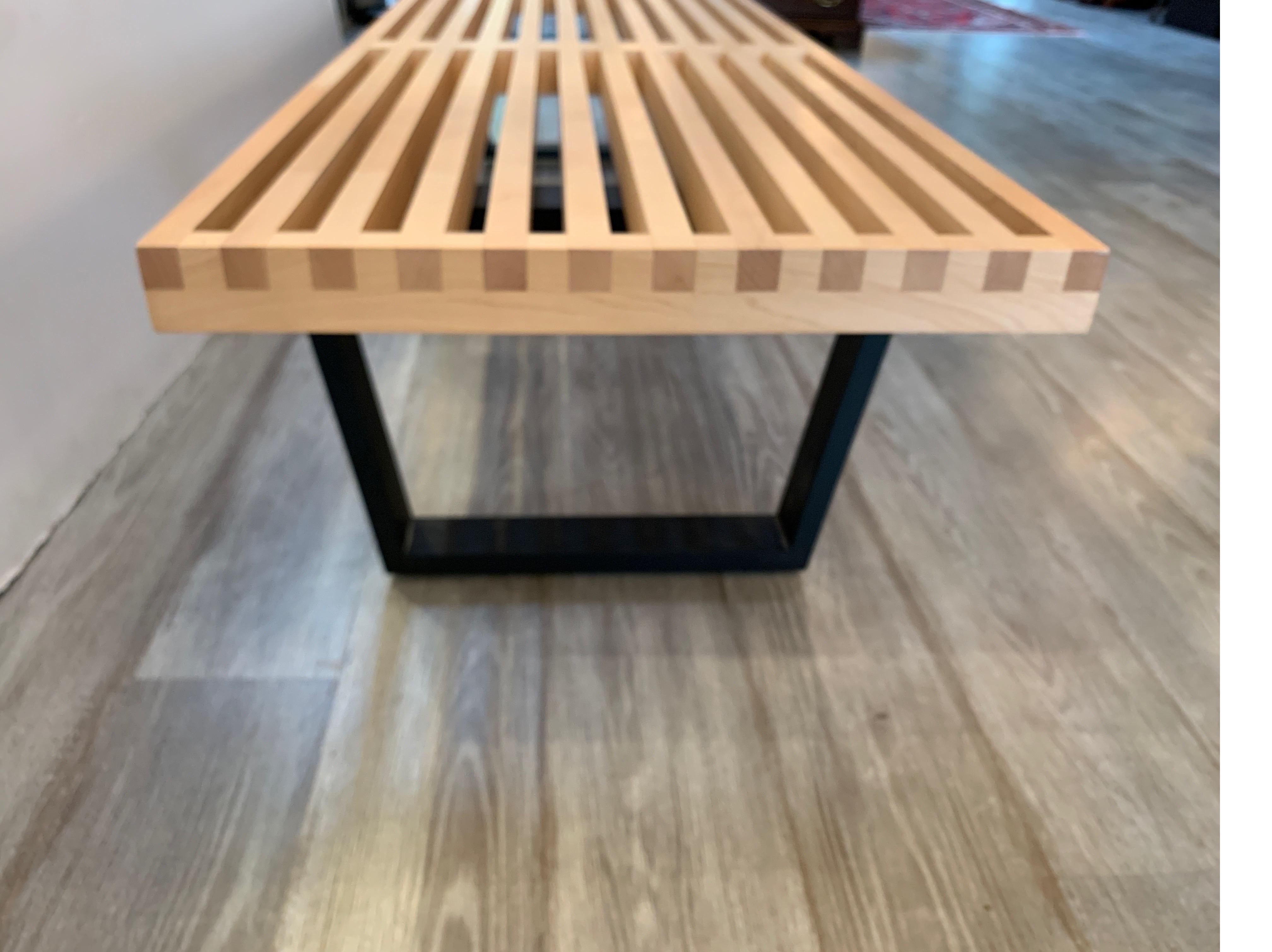 North American Herman Miller Slat Bench by George Nelson