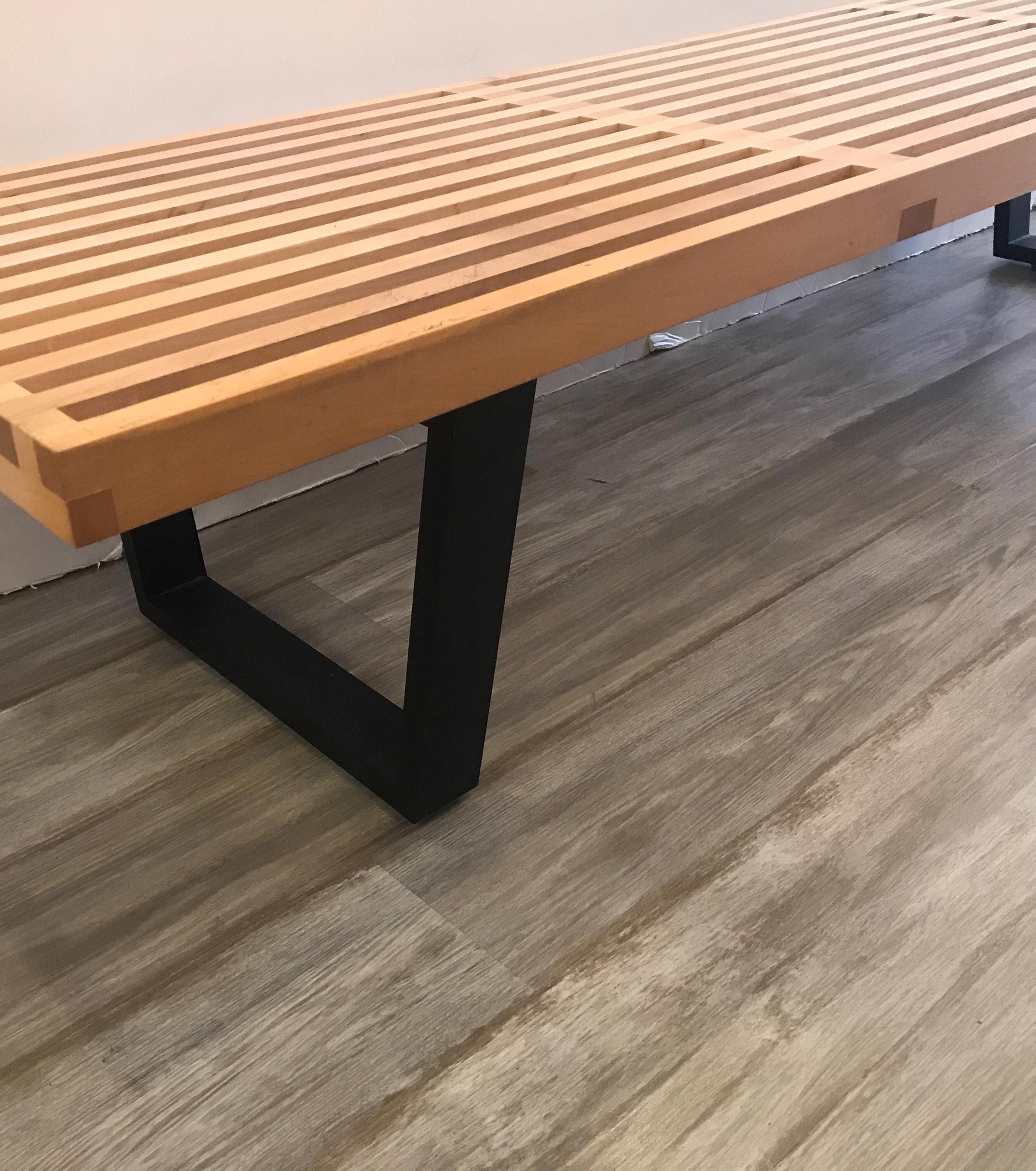 Herman Miller Slat Bench by George Nelson In Excellent Condition In Lambertville, NJ