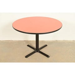 Herman Miller Style Modern Round Pedestal Dining Table or Game Table