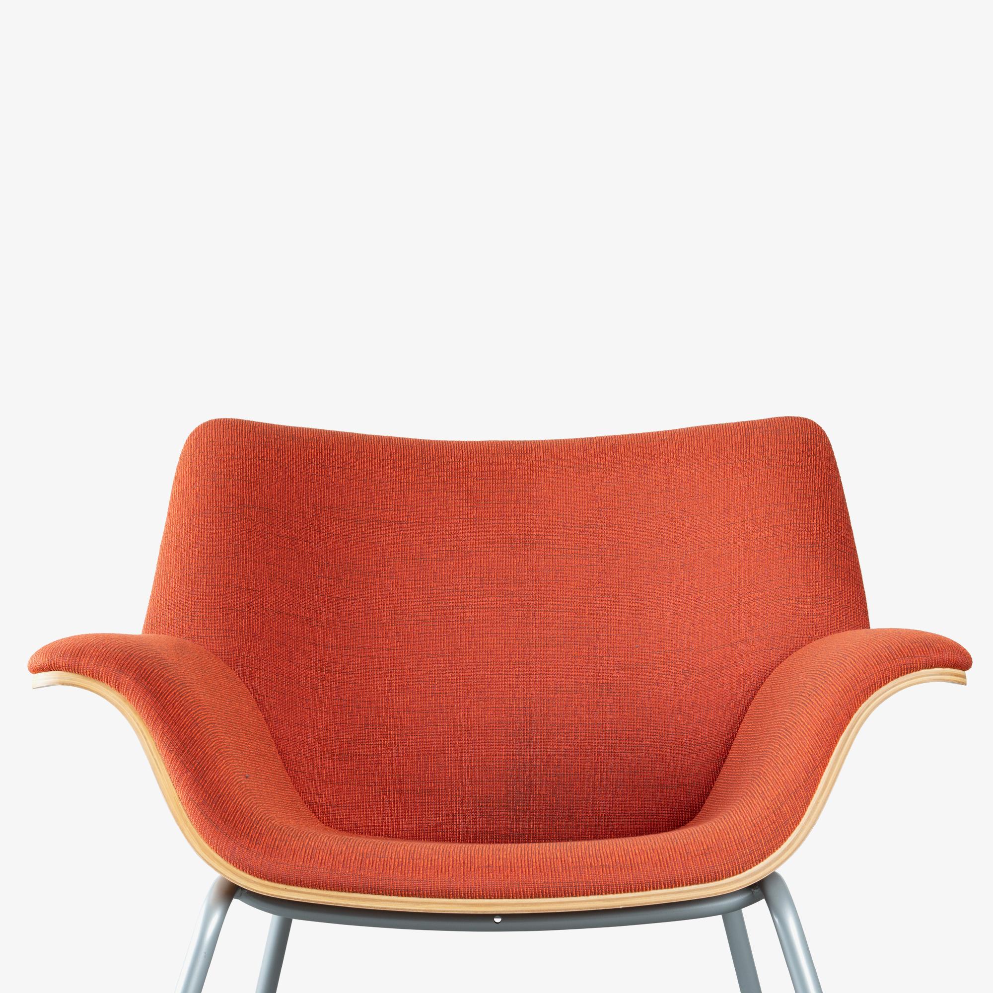 Herman Miller Swoop Plywood Lounge Chairs in Terra Cotta by Brian Kane, Pair 4