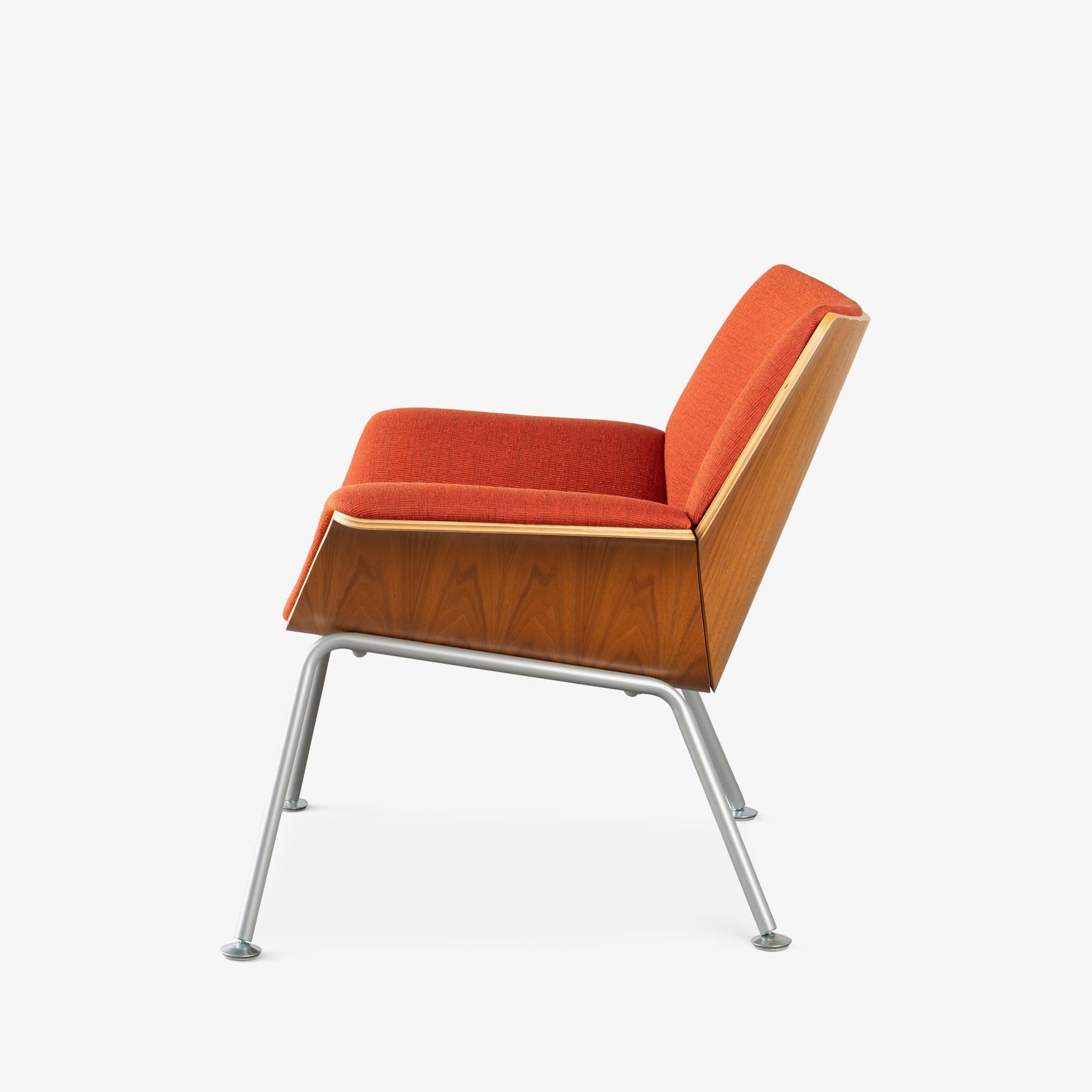 Herman Miller Swoop Plywood Lounge Chairs in Terra Cotta by Brian Kane, Pair In Good Condition In Stamford, CT
