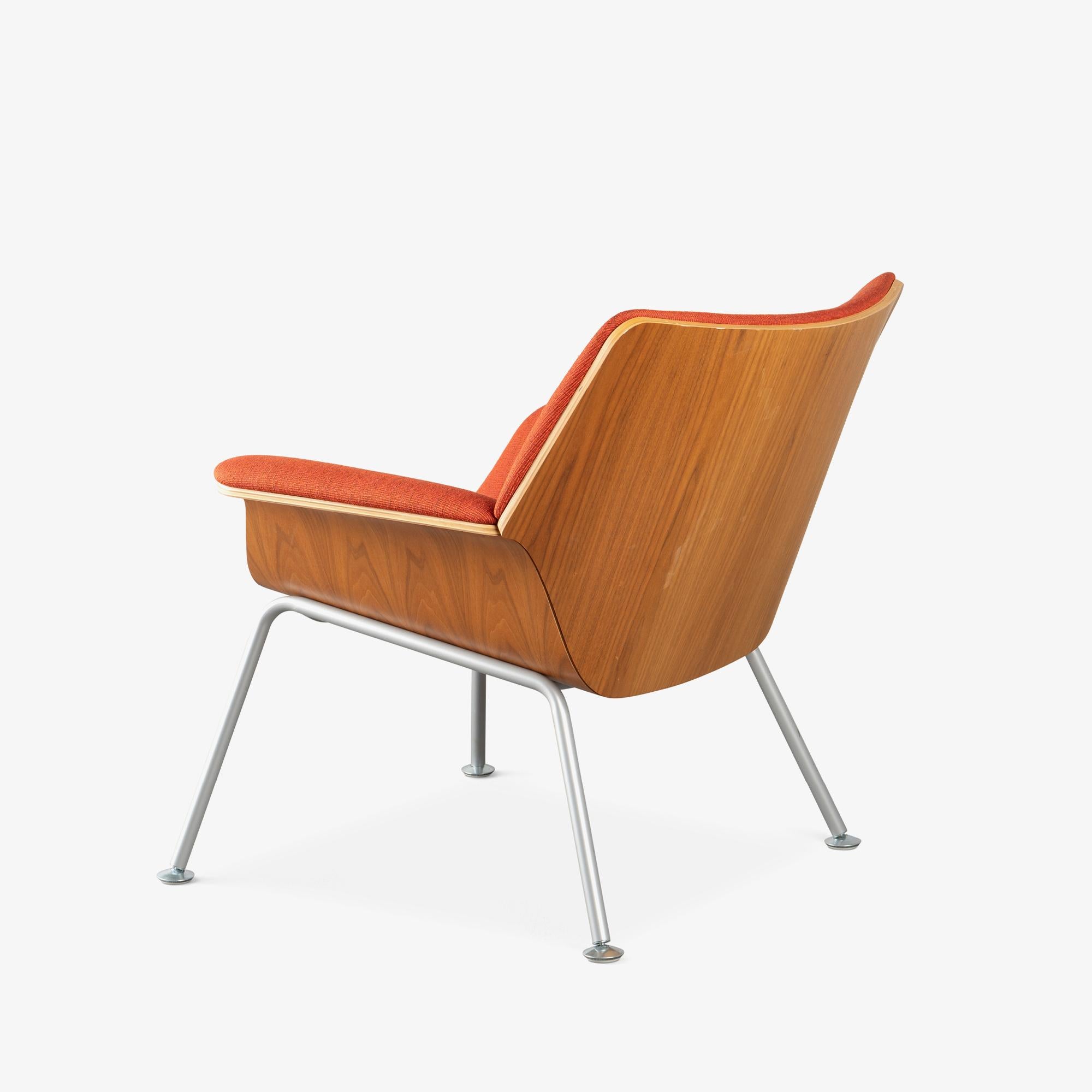 Contemporary Herman Miller Swoop Plywood Lounge Chairs in Terra Cotta by Brian Kane, Pair