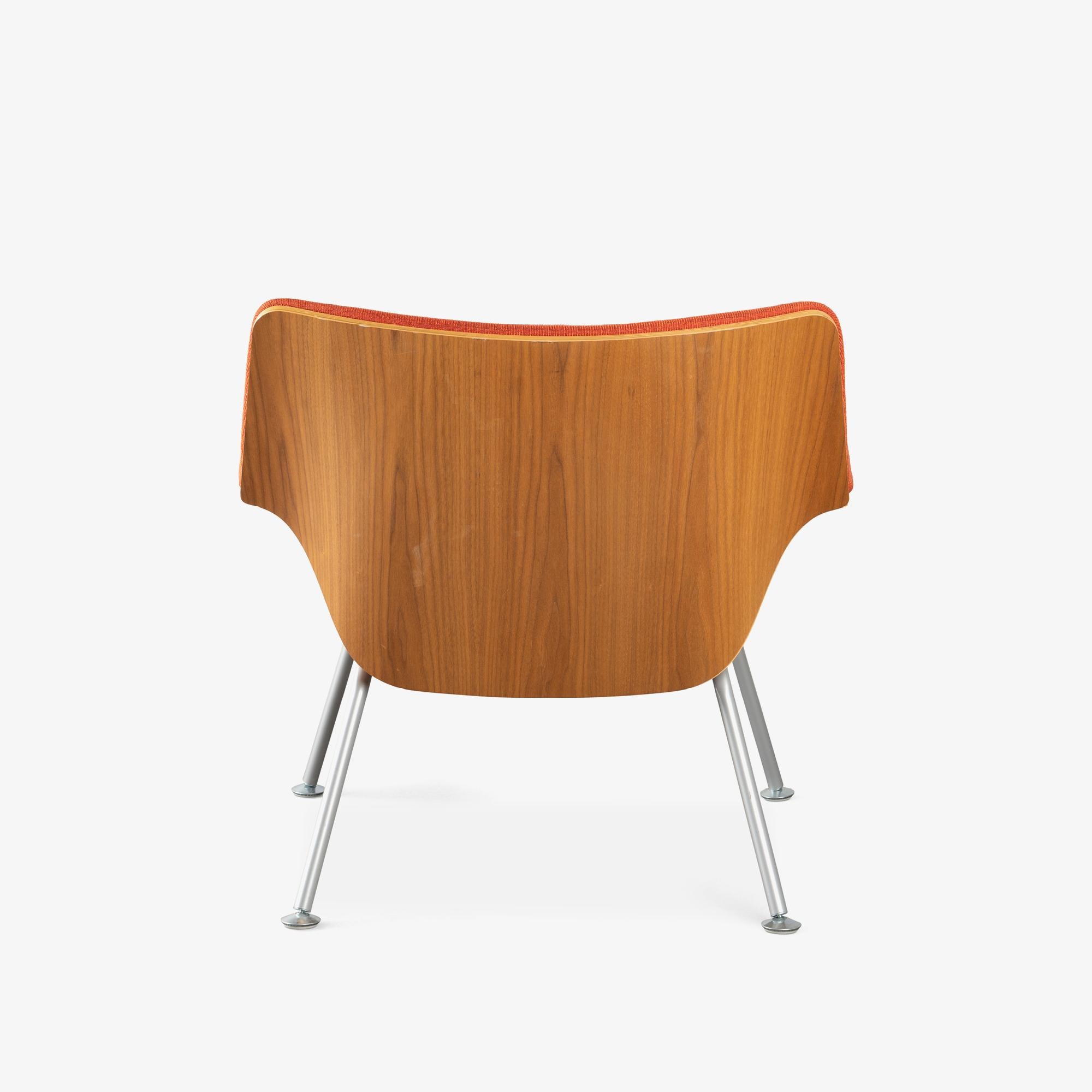 Steel Herman Miller Swoop Plywood Lounge Chairs in Terra Cotta by Brian Kane, Pair