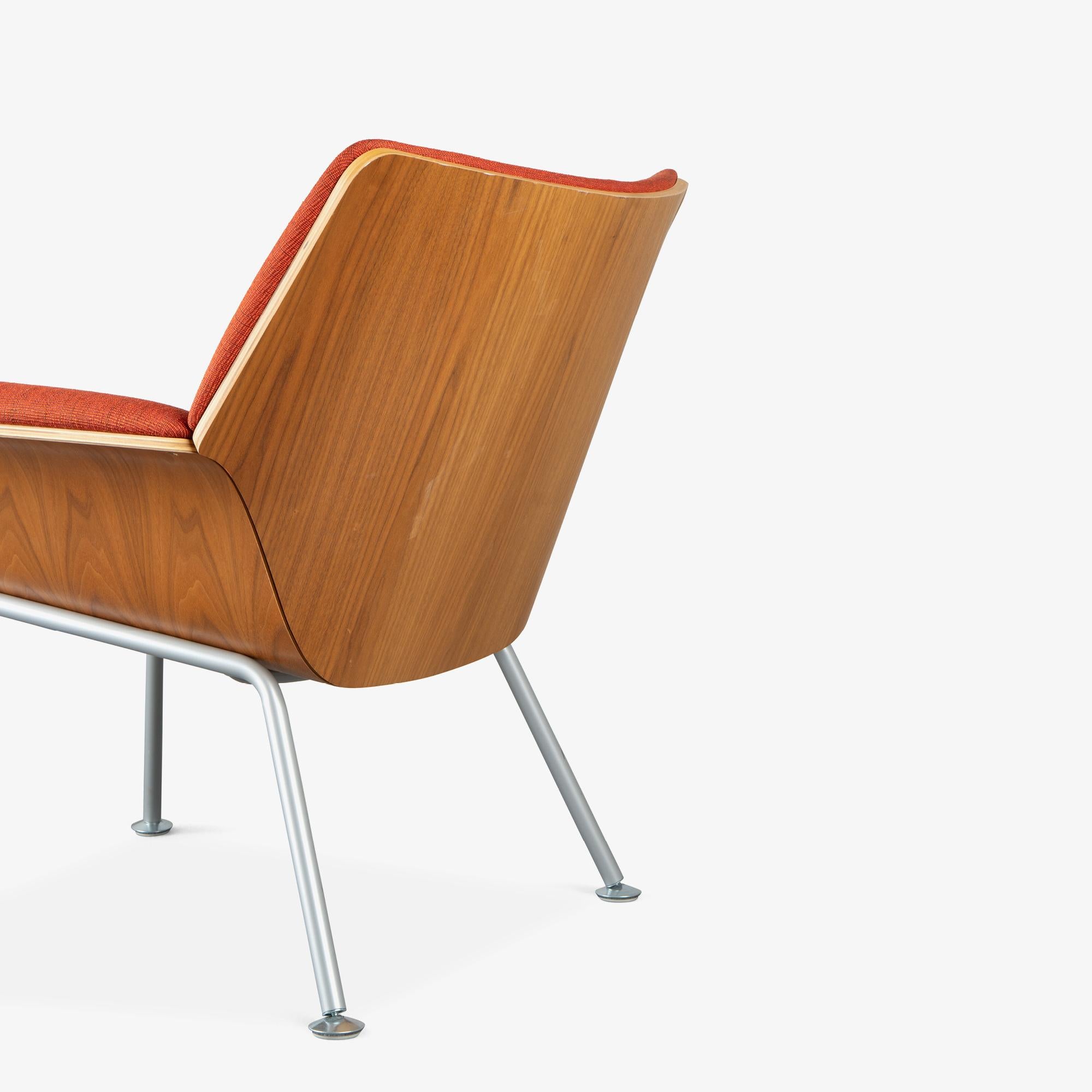 Herman Miller Swoop Plywood Lounge Chairs in Terra Cotta by Brian Kane, Pair 2