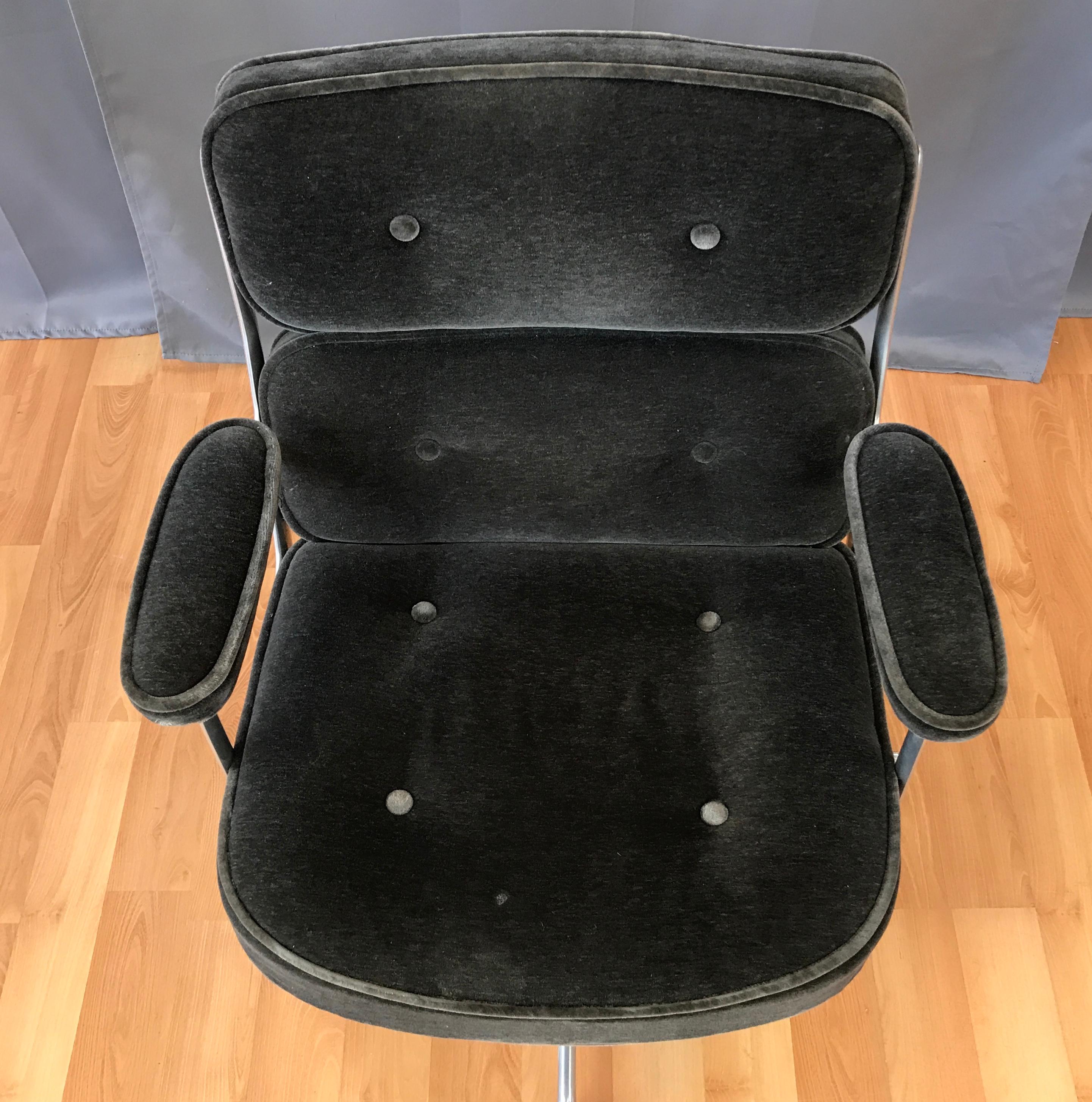 Herman Miller Time Life Chair by Charles and Ray Eames in Charcoal Mohair 3