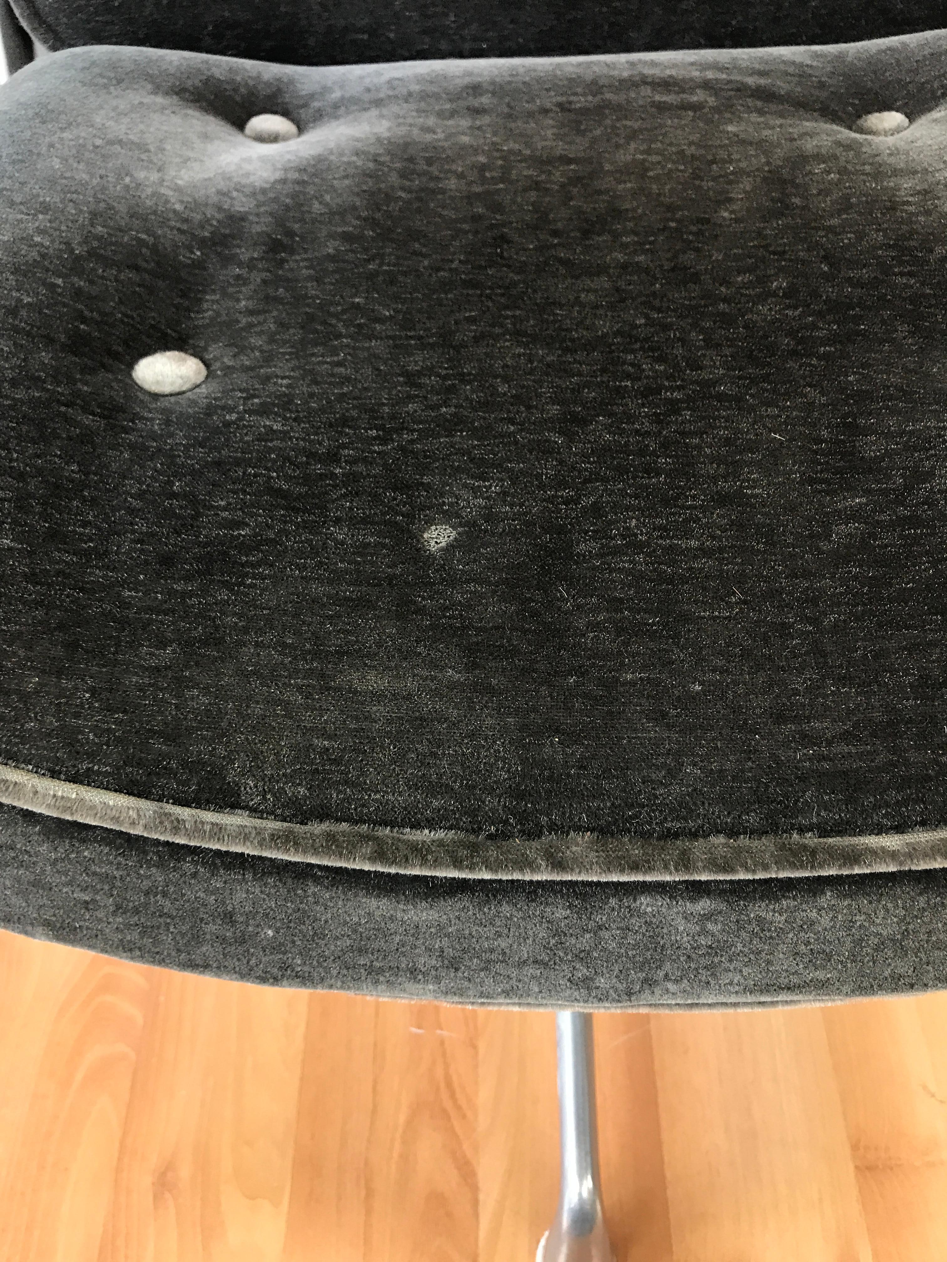 Herman Miller Time Life Chair by Charles and Ray Eames in Charcoal Mohair 4
