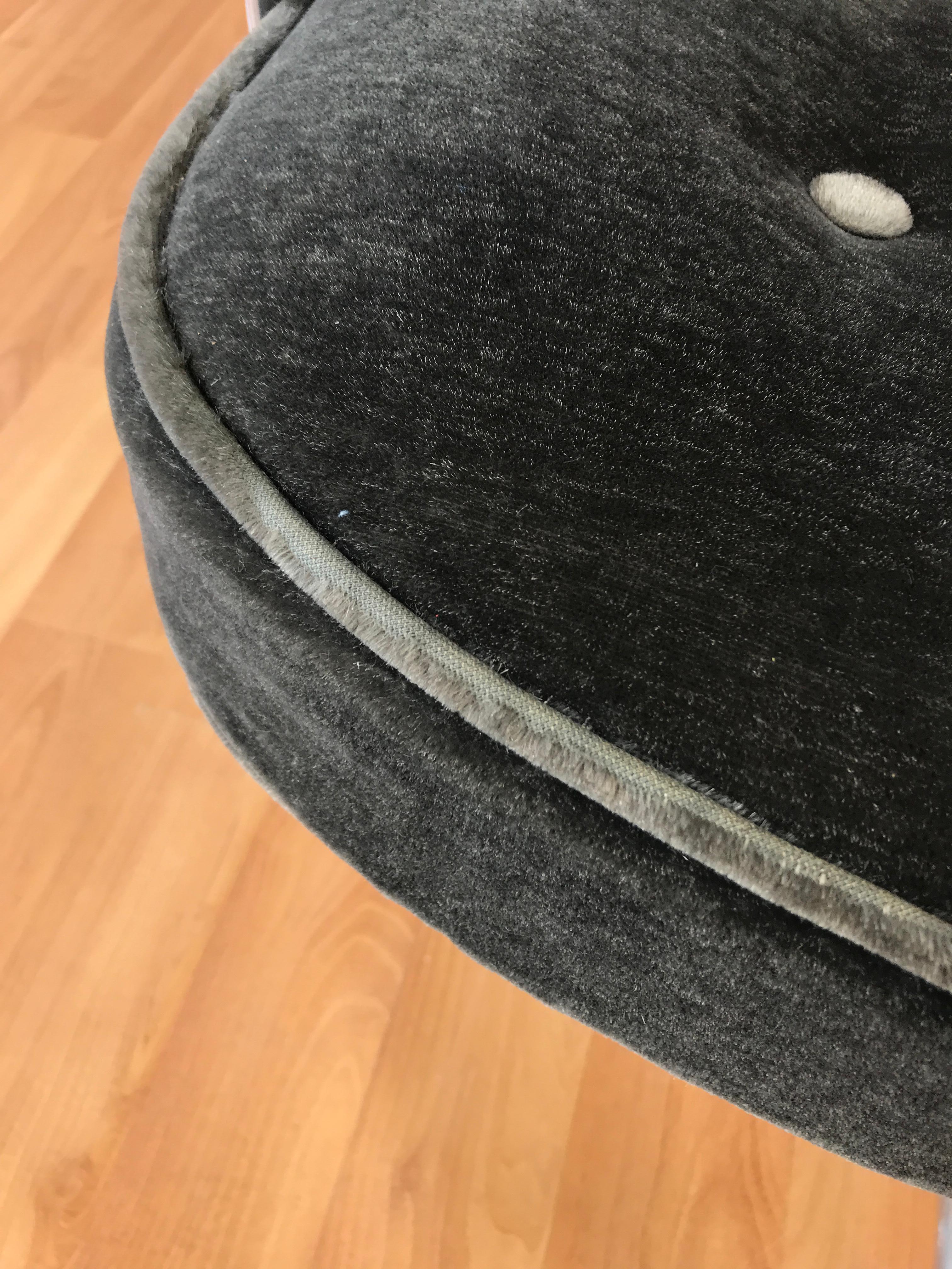 Herman Miller Time Life Chair by Charles and Ray Eames in Charcoal Mohair 5