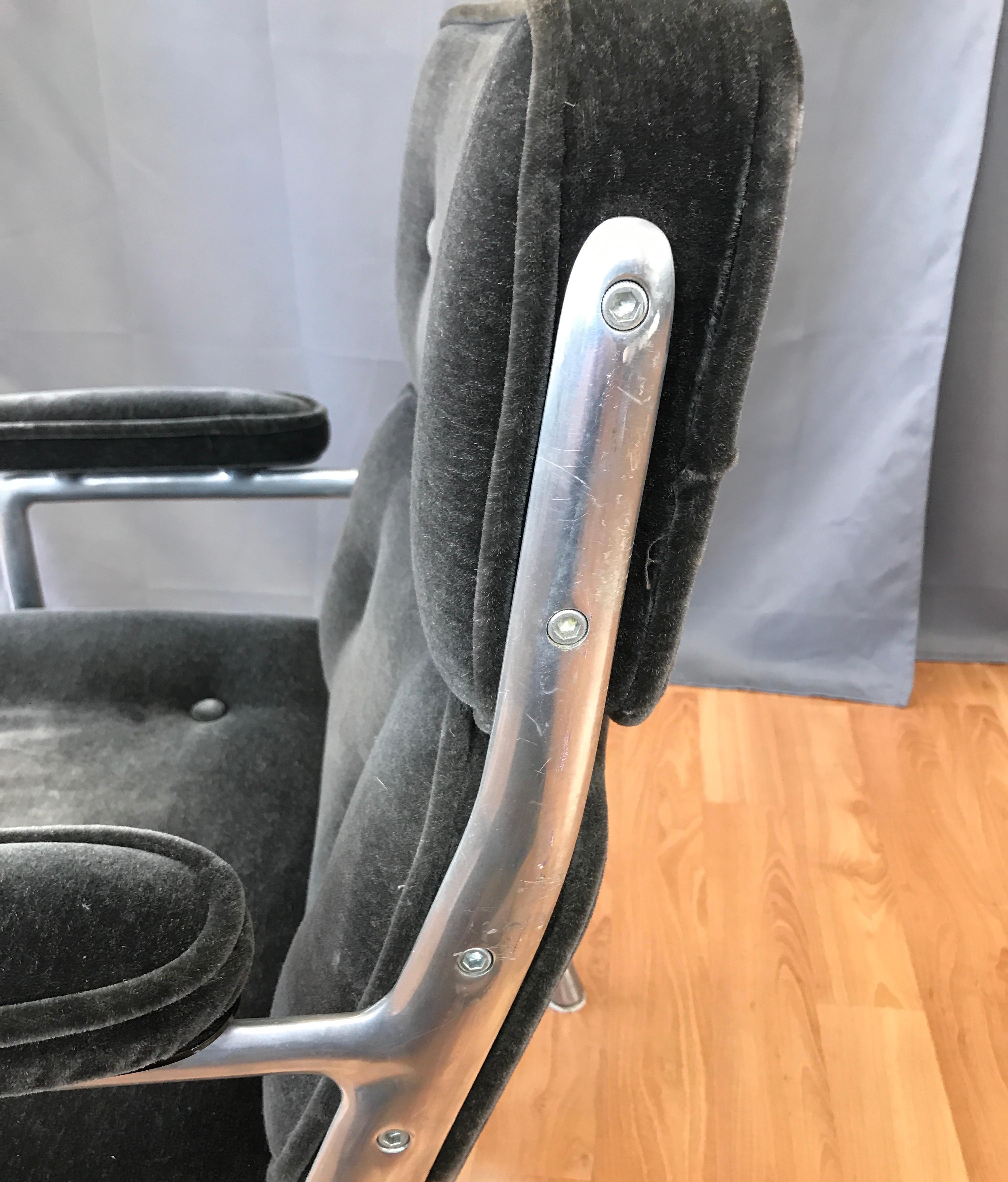 Herman Miller Time Life Chair by Charles and Ray Eames in Charcoal Mohair 8