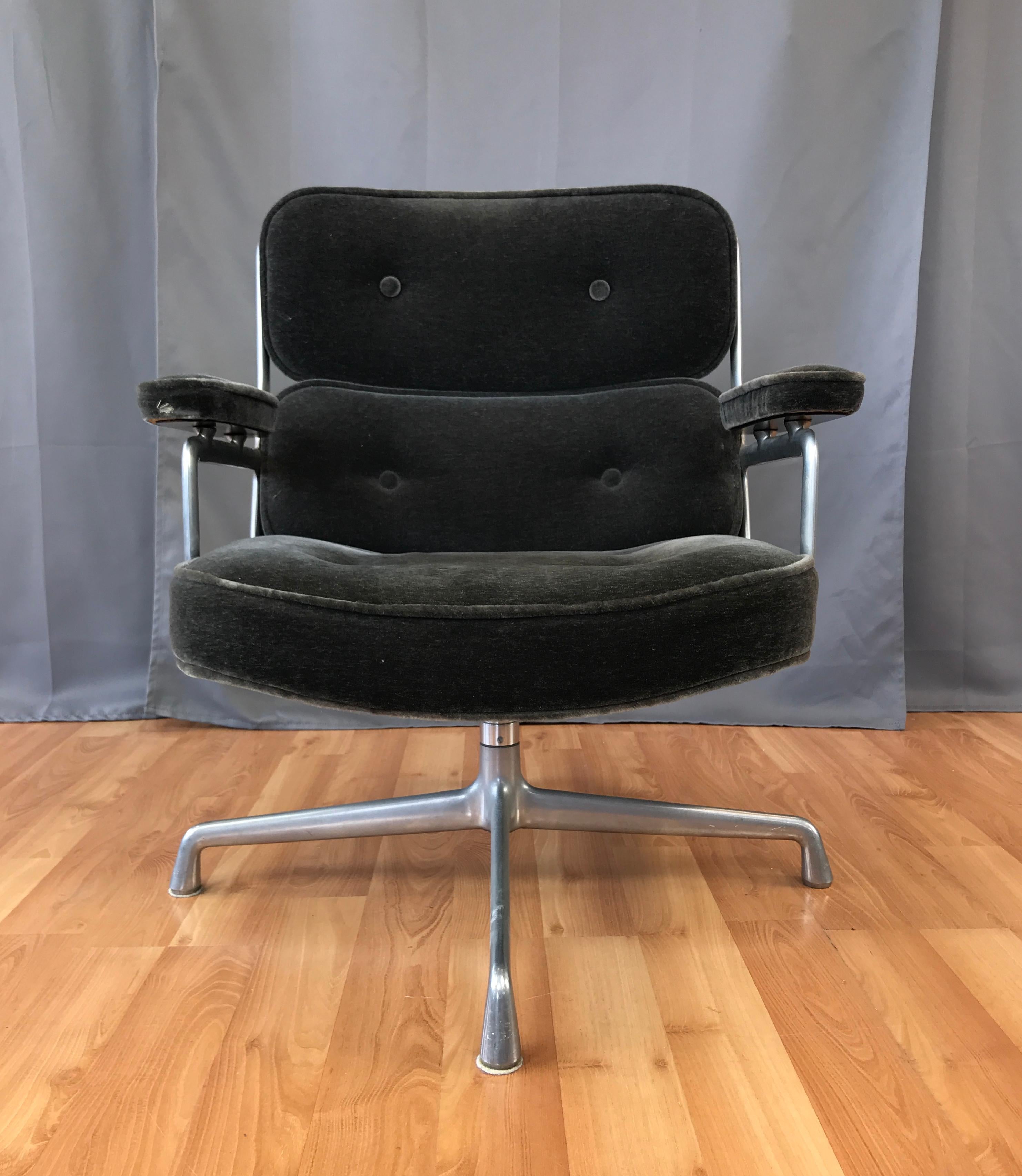 Herman Miller Time Life Chair by Charles and Ray Eames in Charcoal Mohair 1