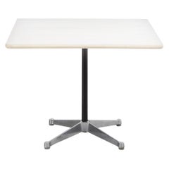 Vintage Herman Miller White Square Top Side Coffee Table or Dining Table, 1970s