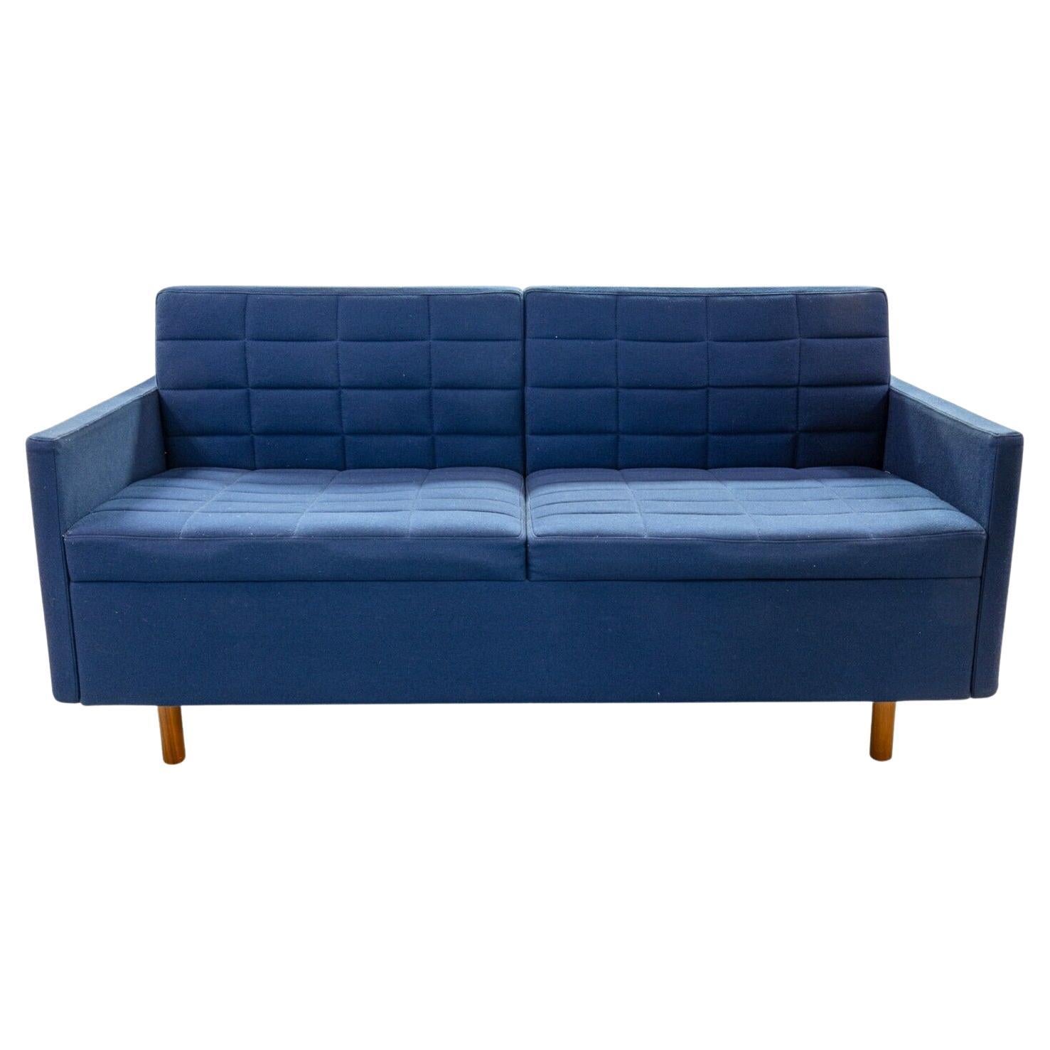 Herman Miller x Geiger International Tuxedo Classic Blue Settee Loveseat