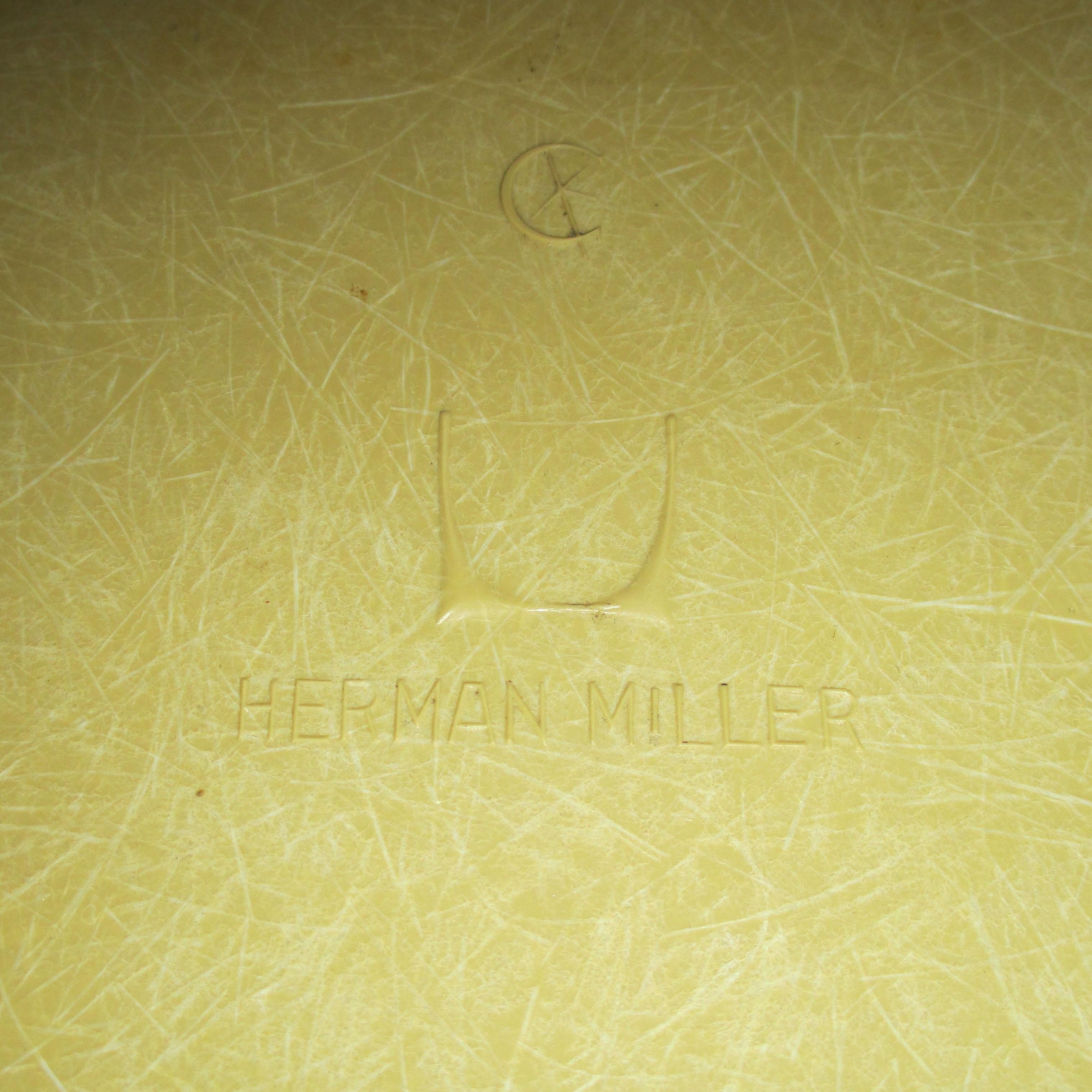Herman Miller Yellow Shell Fiberglass Rocker by Eames 3