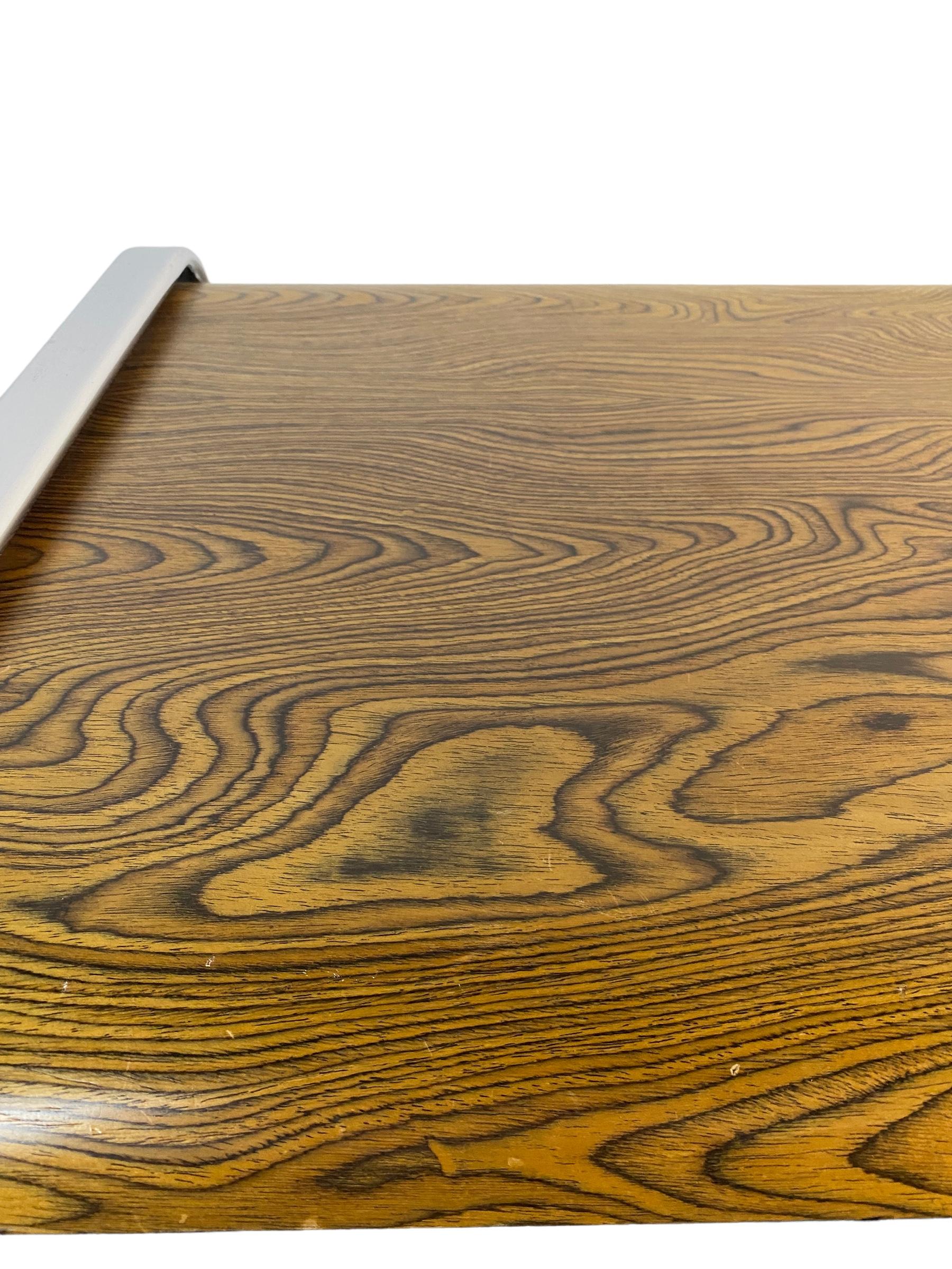 Herman Miller Zebra Wood and Chrome Desk Designed by Peter Protzman 5