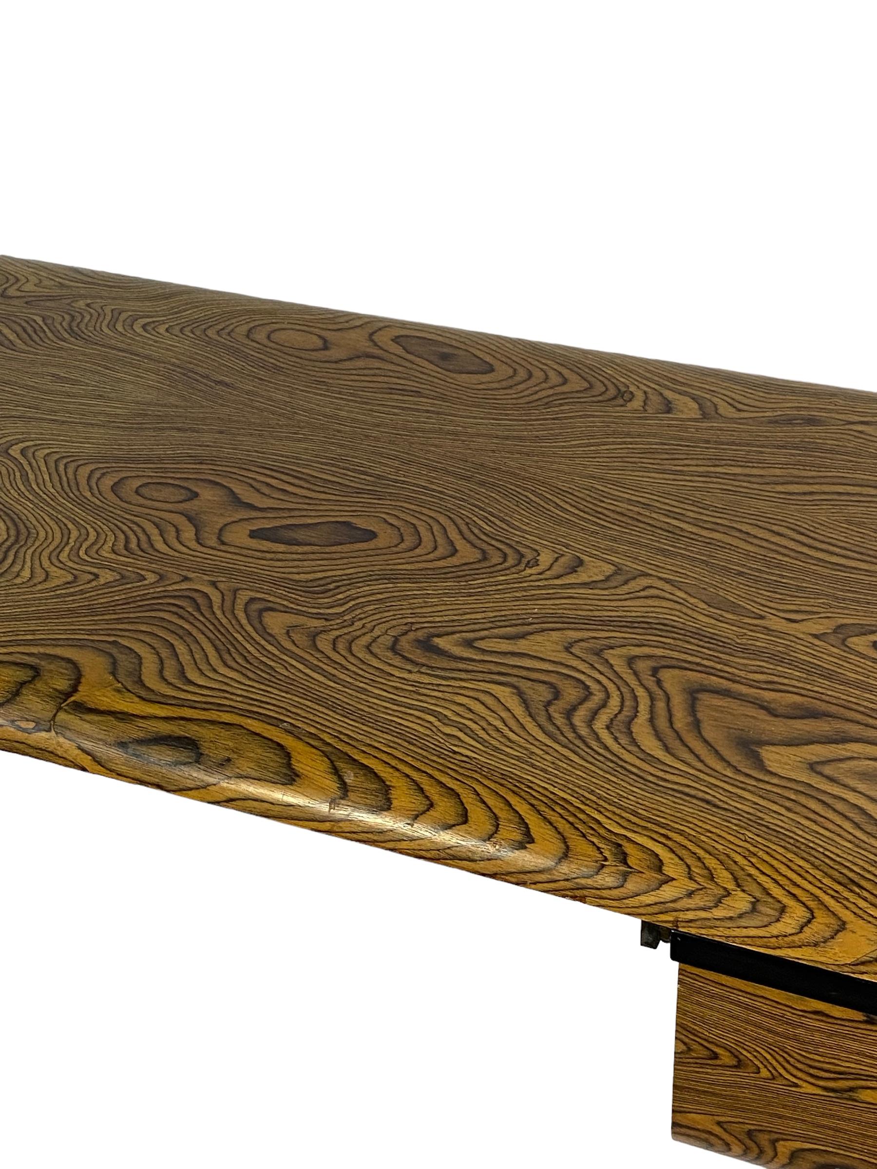 Herman Miller Zebra Wood and Chrome Desk Designed by Peter Protzman 1