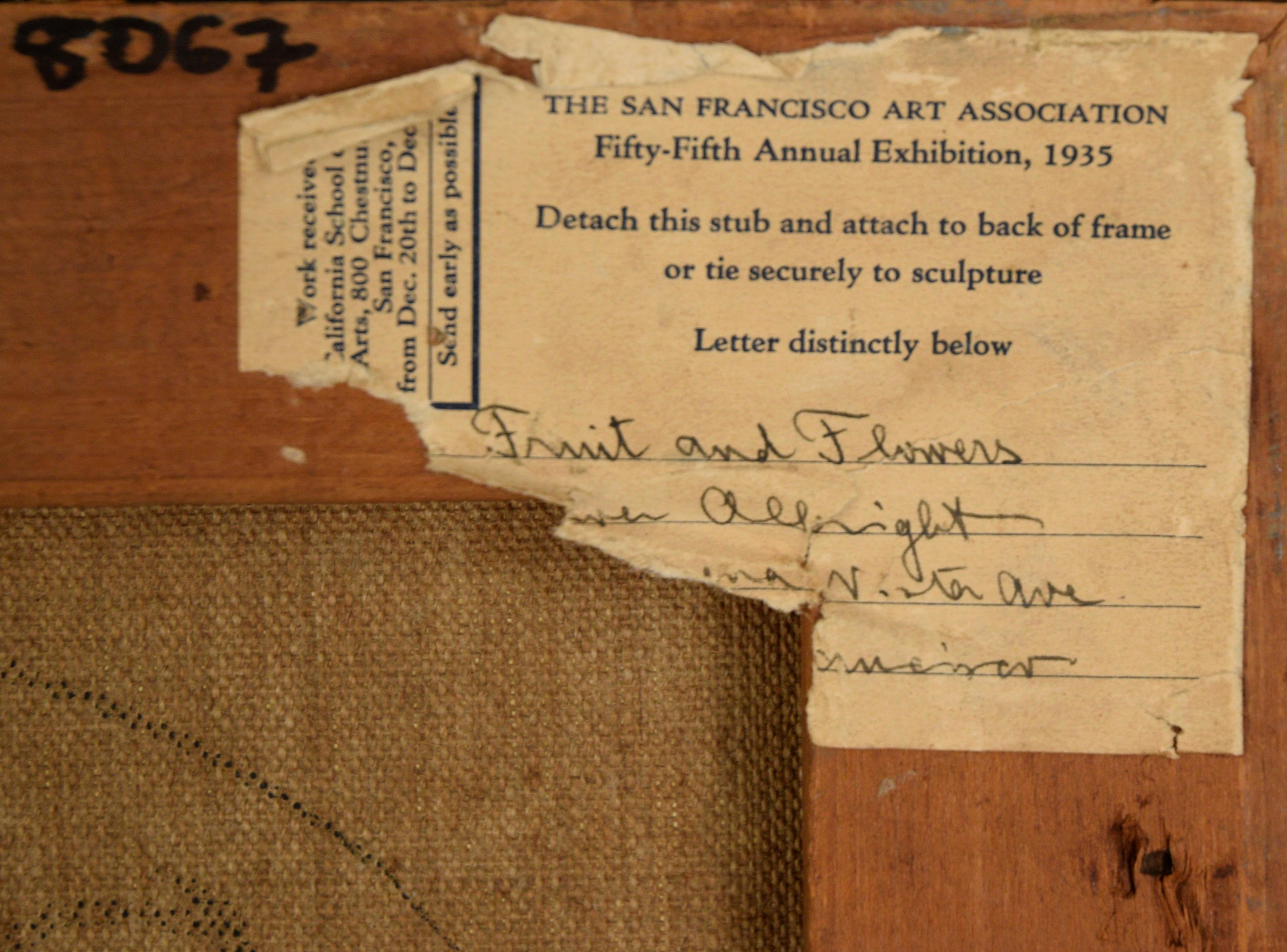 Nature morte « Fruit and Flowers » avec fruits en pierre d'Herman Oliver Albright 11