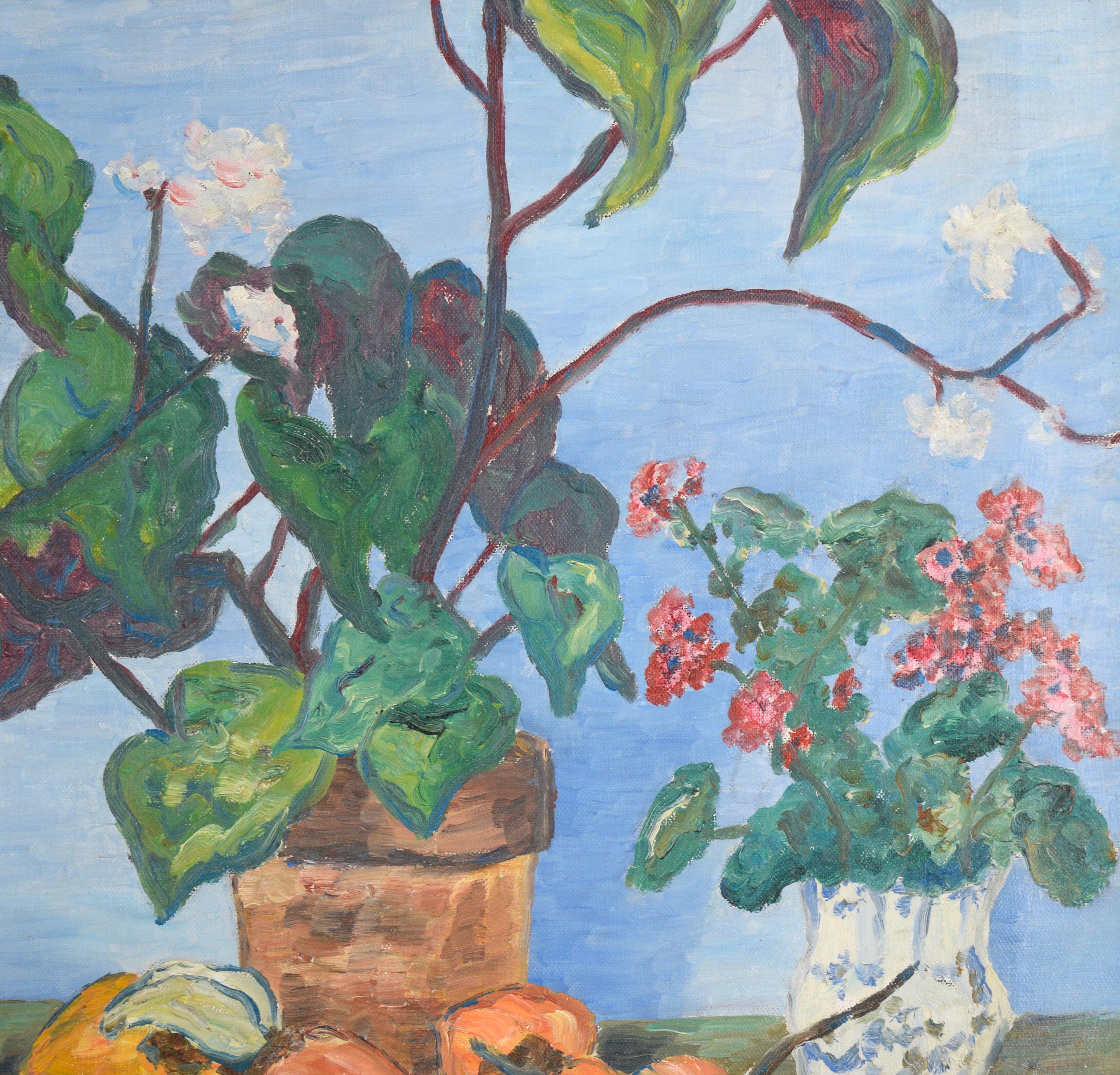 Nature morte « Fruit and Flowers » avec fruits en pierre d'Herman Oliver Albright 3