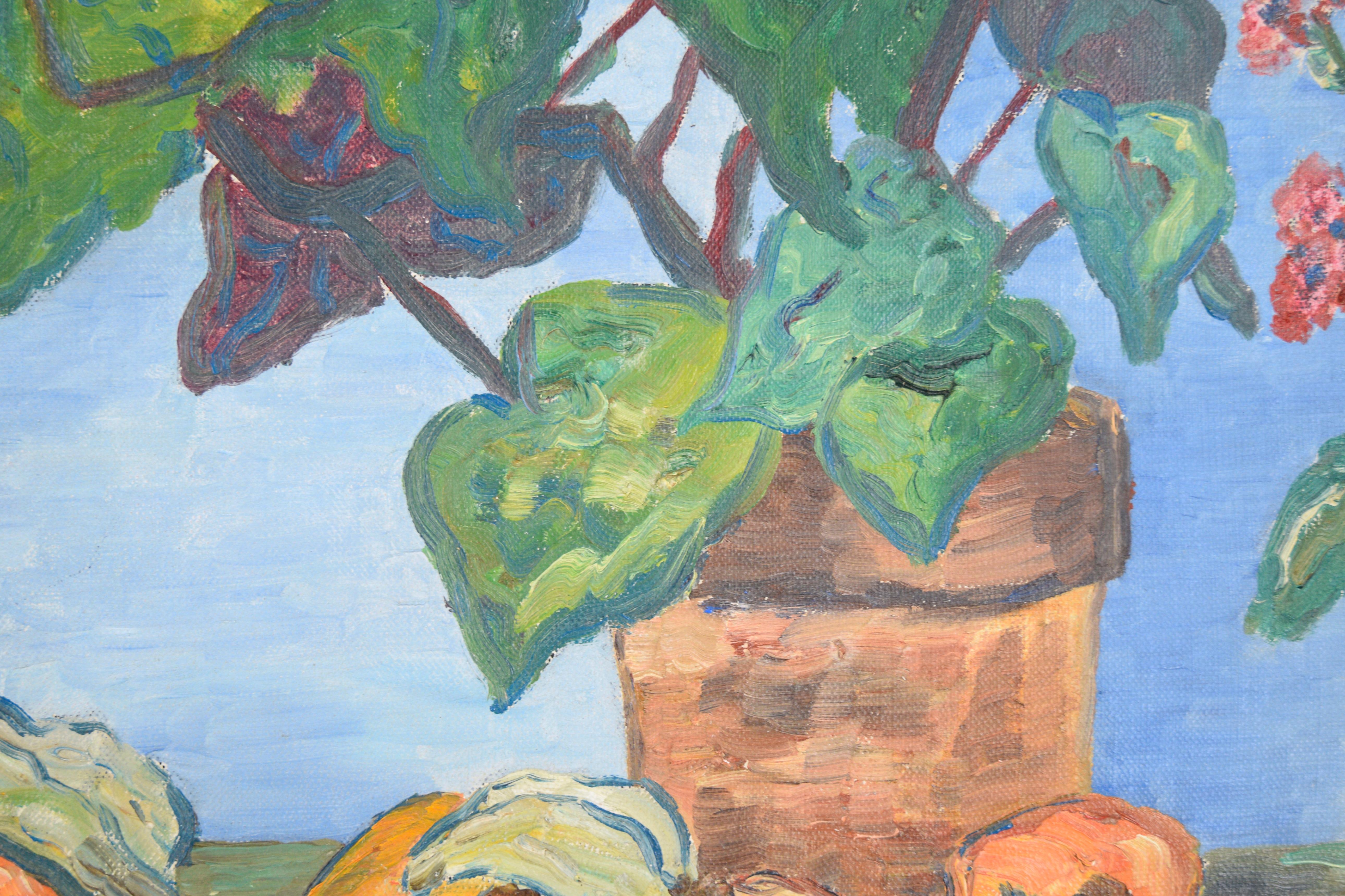 Nature morte « Fruit and Flowers » avec fruits en pierre d'Herman Oliver Albright 4