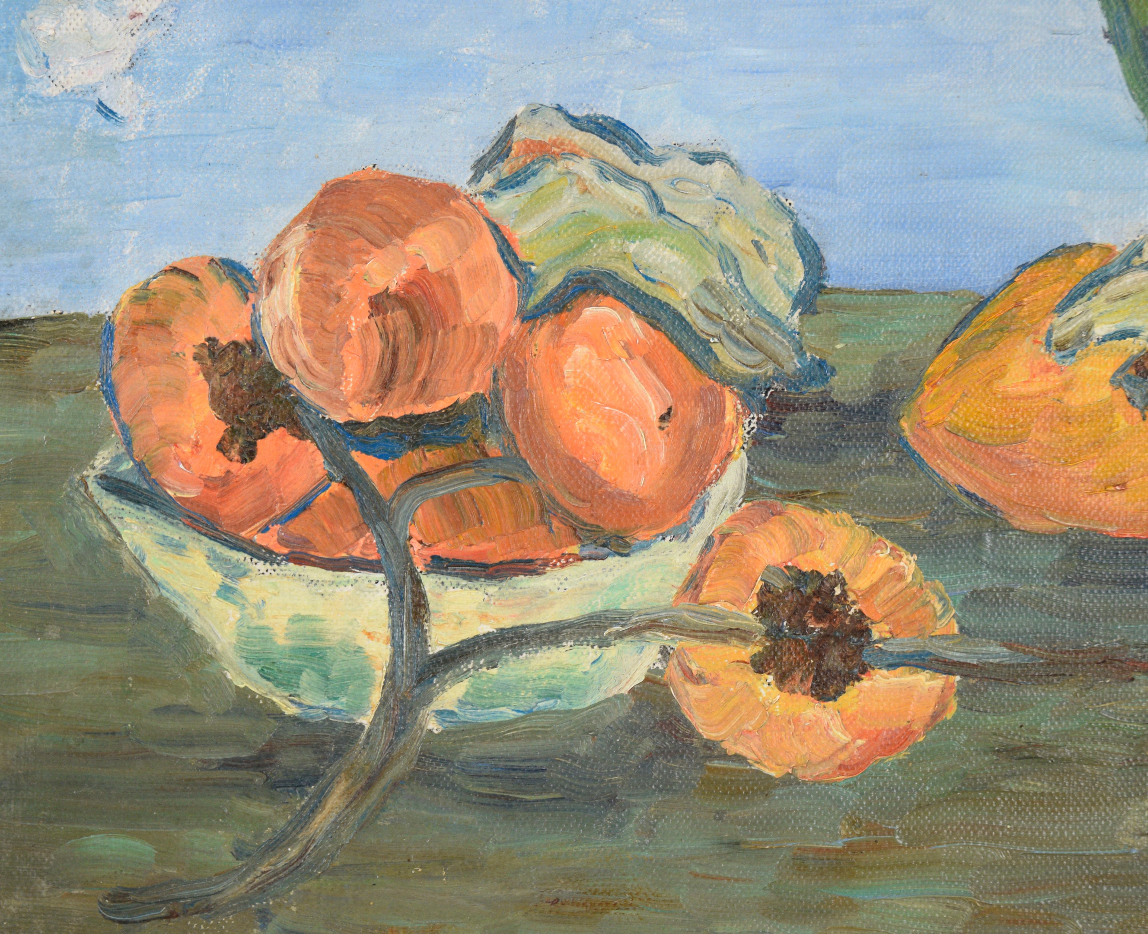Nature morte « Fruit and Flowers » avec fruits en pierre d'Herman Oliver Albright 5