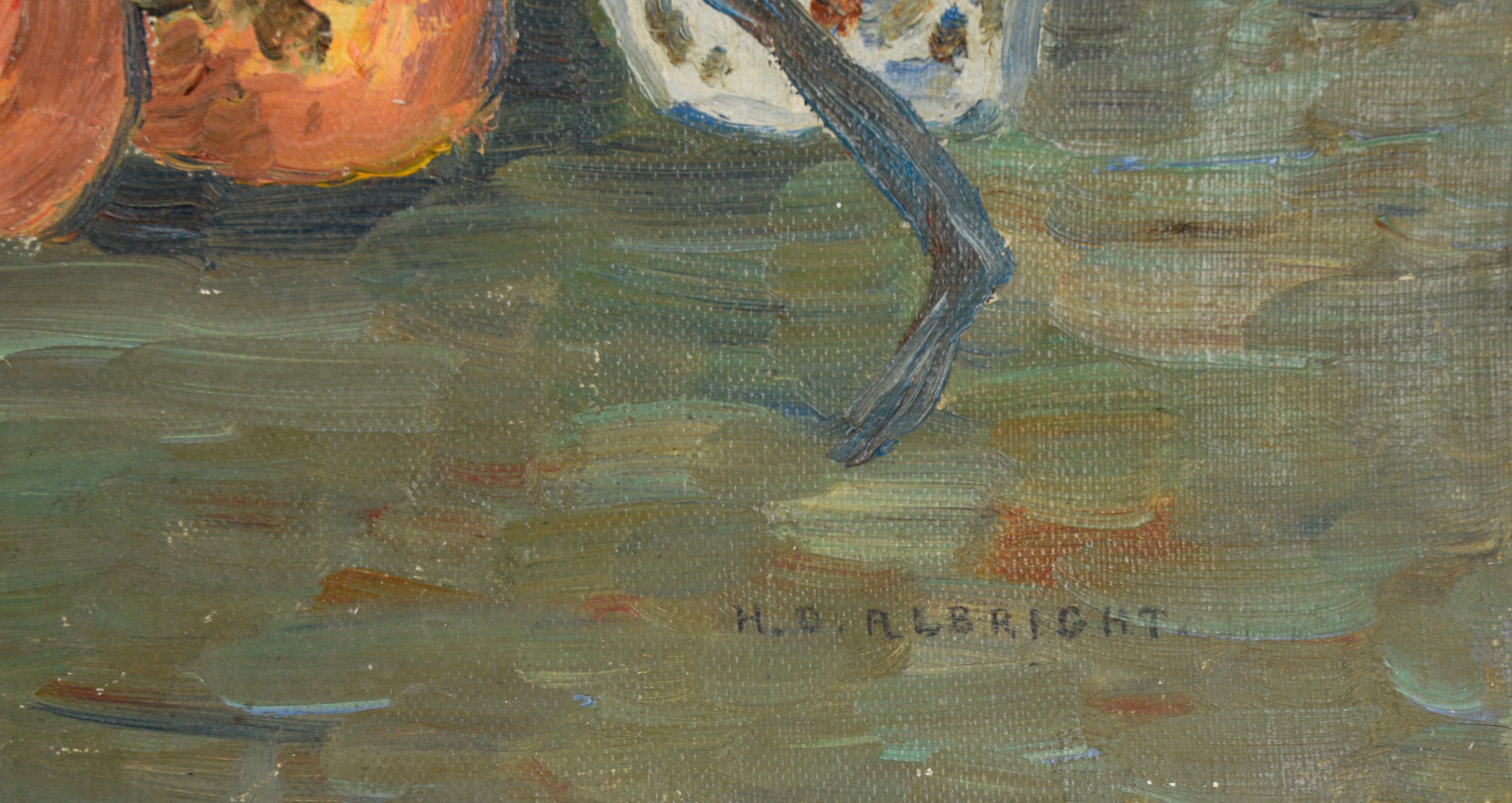 Nature morte « Fruit and Flowers » avec fruits en pierre d'Herman Oliver Albright 7