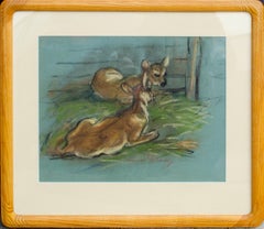 Herman Palmer originale - Due animali che riposano