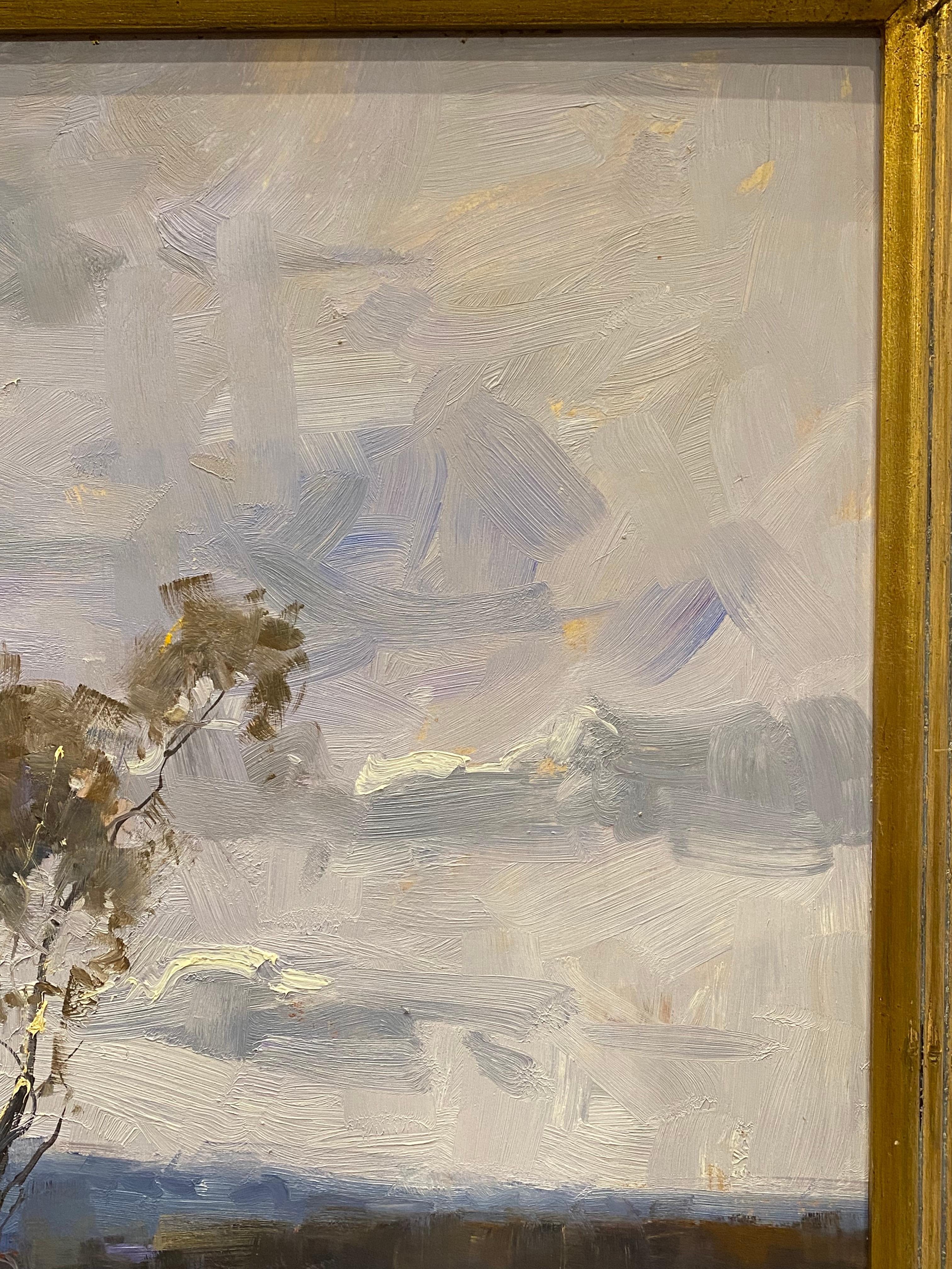 Herman Pekel (Impressionniste australien) Peinture à l'huile sur carton d'un paysage de campagne Unisexe en vente