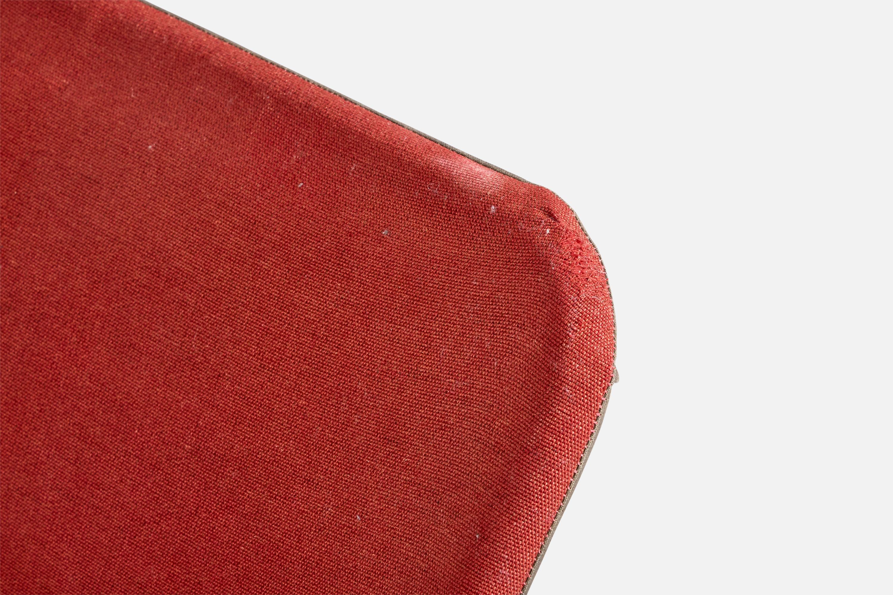 Fauteuil de salon Herman Persson, teck, acier, tissu, Suède, 1957 en vente 2