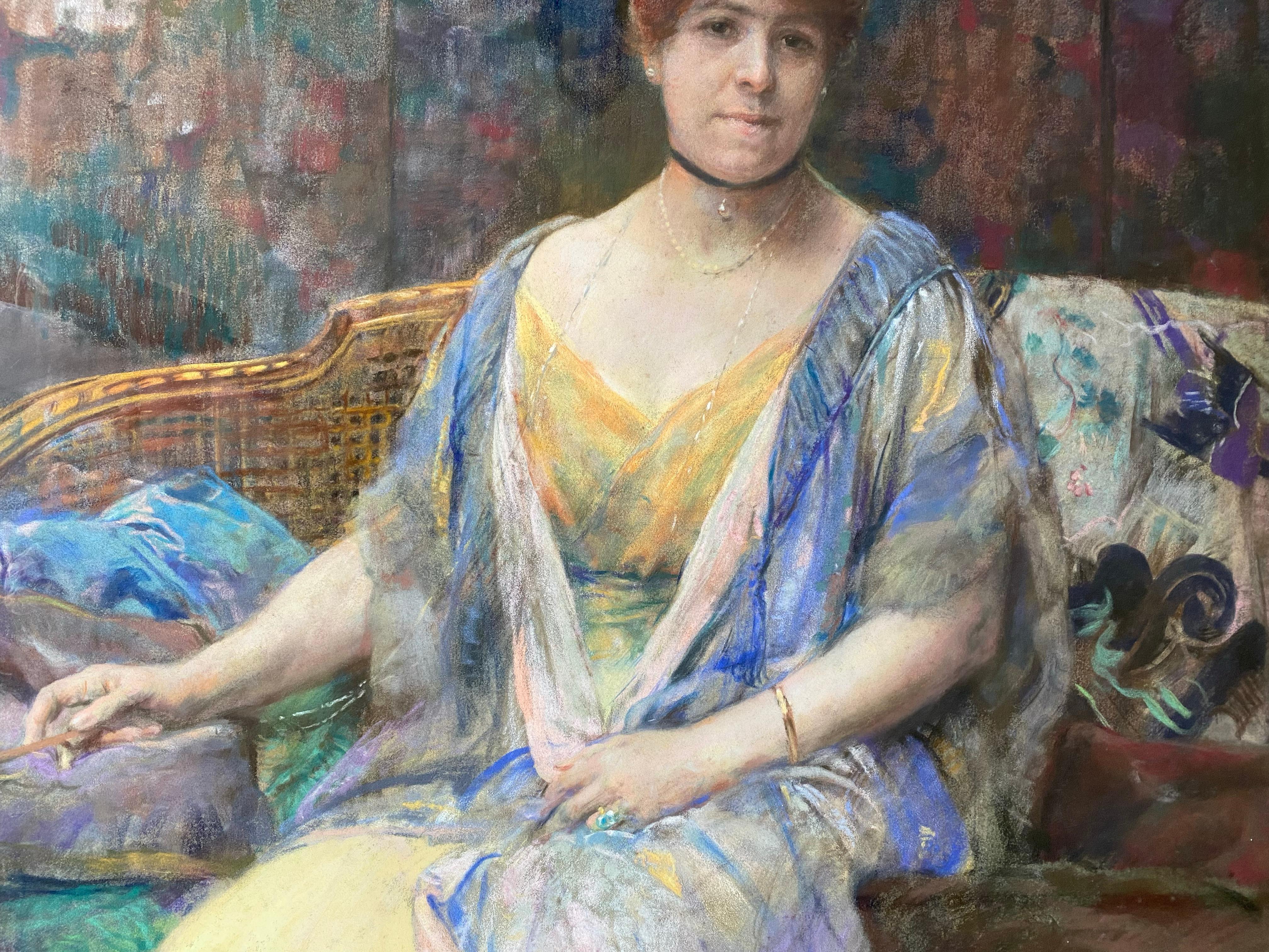 Signora sul divano' di Herman Richir (1866 - Bruxelles - 1942) in vendita 3