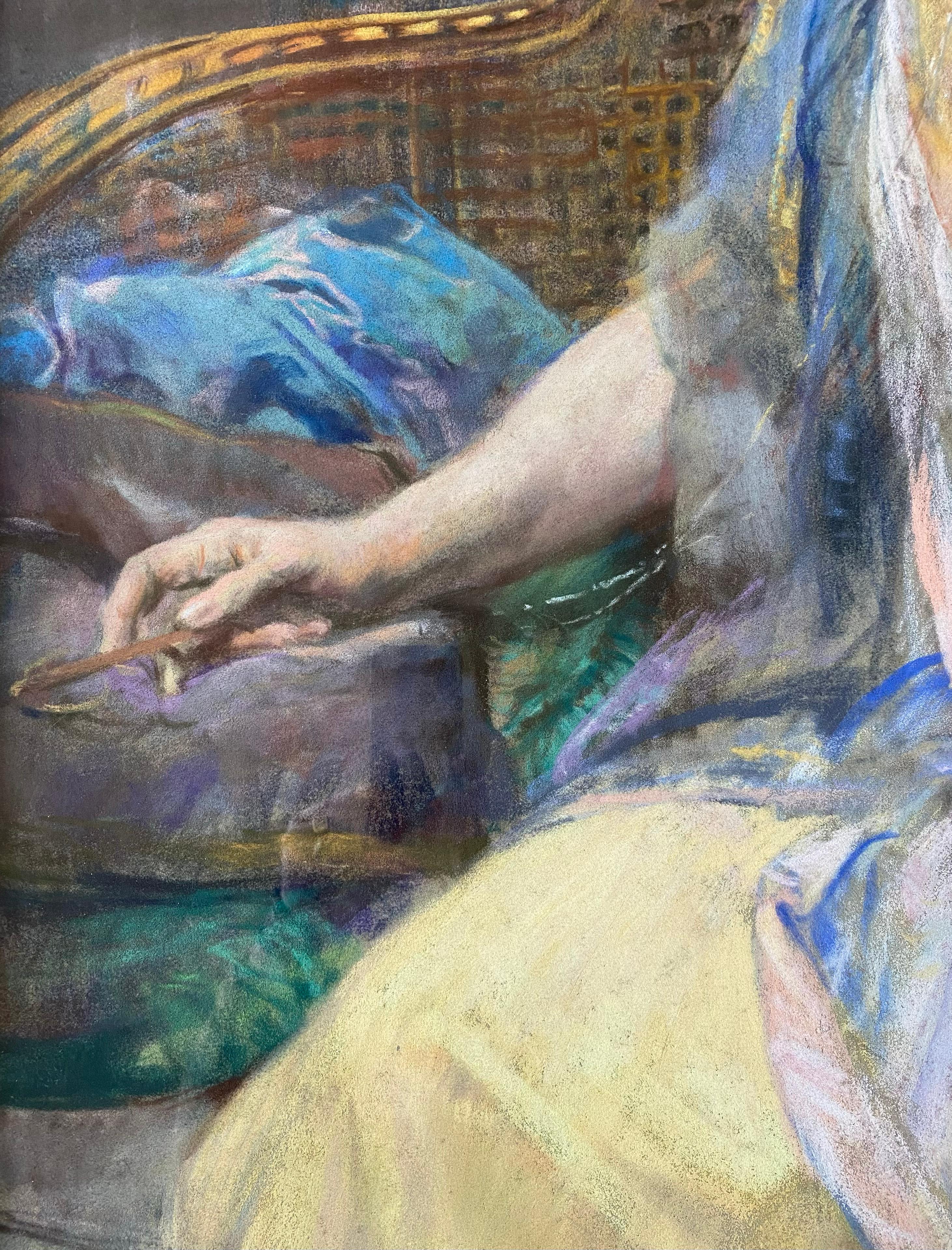 Signora sul divano' di Herman Richir (1866 - Bruxelles - 1942) in vendita 7