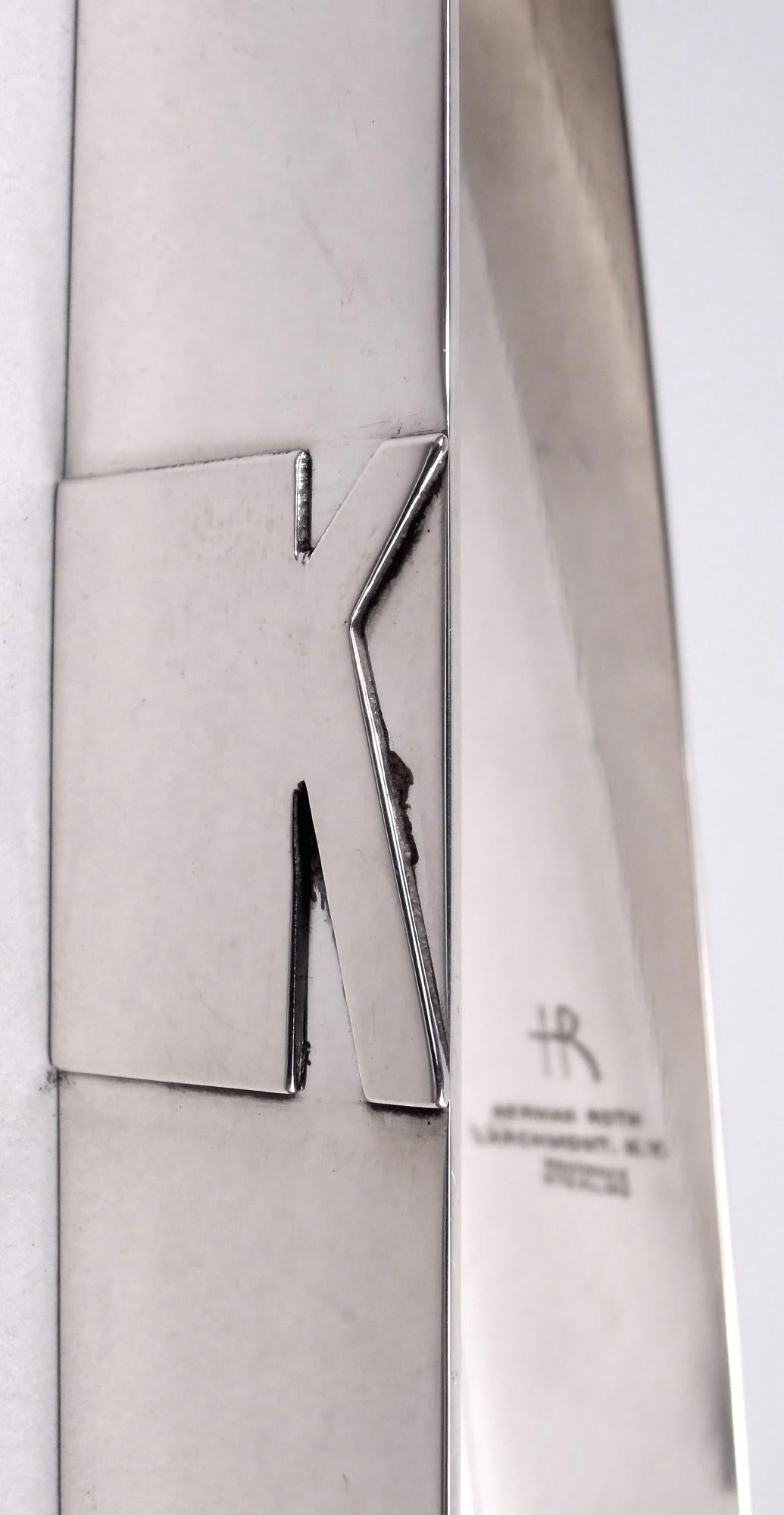 Herman Roth New York Midcentury Modern Sterling Silber Eiszange (amerikanisch) im Angebot