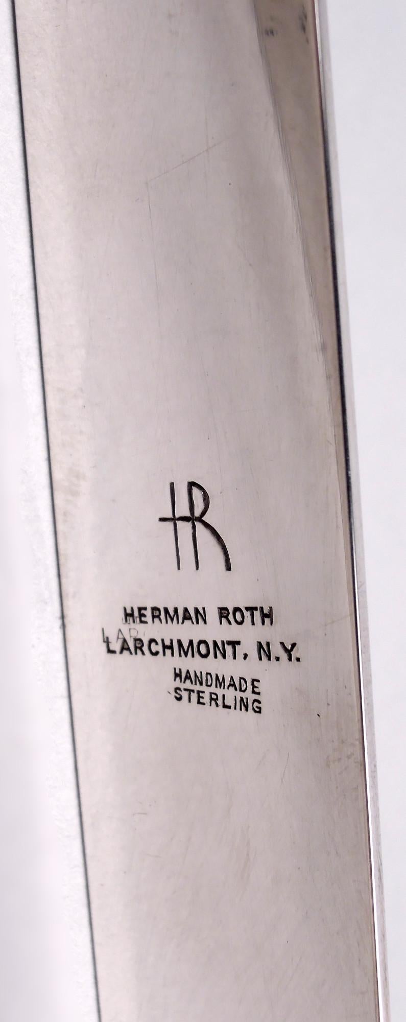 Herman Roth New York Midcentury Modern Sterling Silber Eiszange (Appliqué) im Angebot