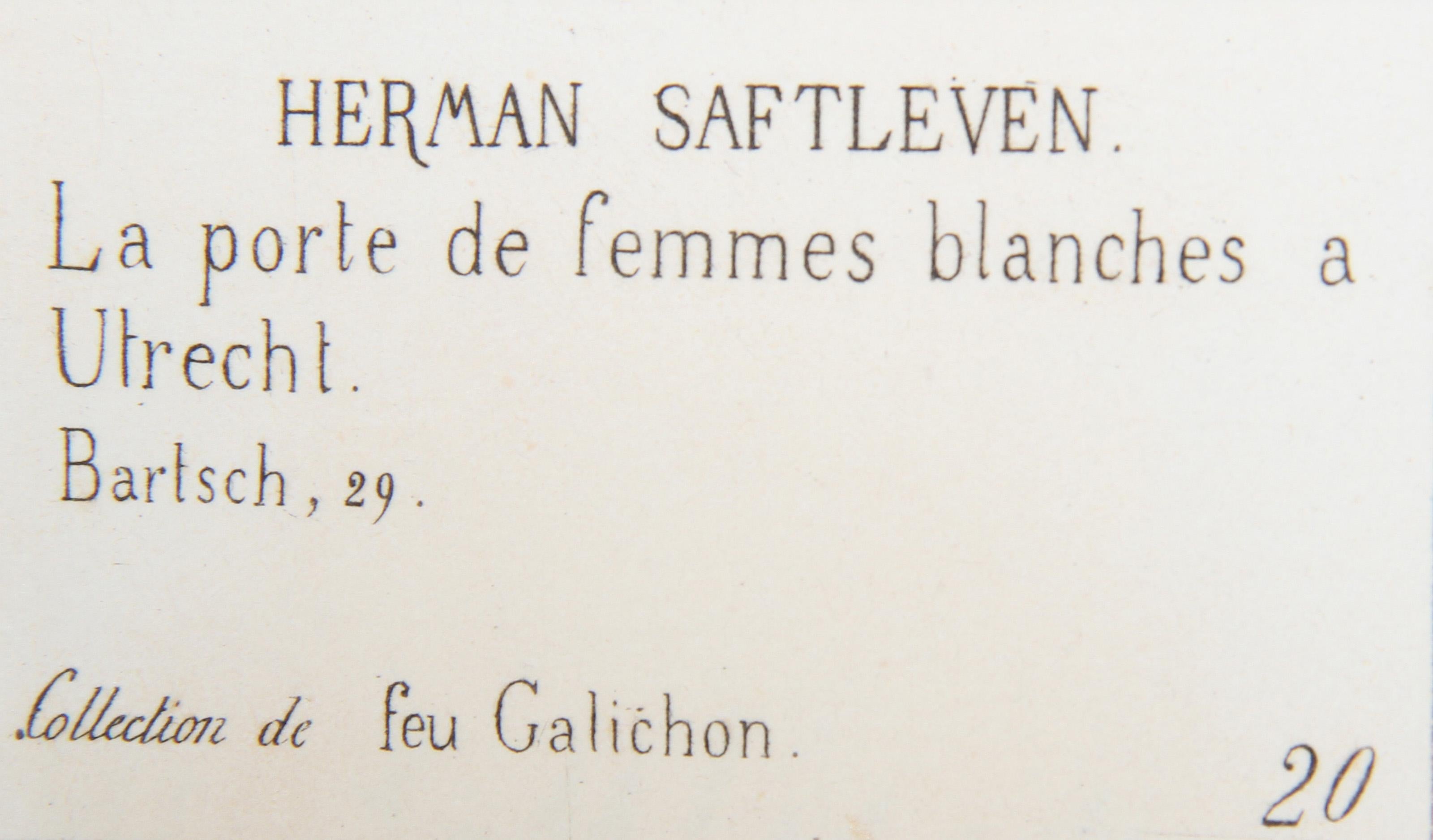 La Porte de femmes blanches a Utrecht, Radierung von Herman Saftleven im Angebot 1