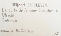 La porte de femmes blanches d'Utrecht, gravure d'Herman Saftleven